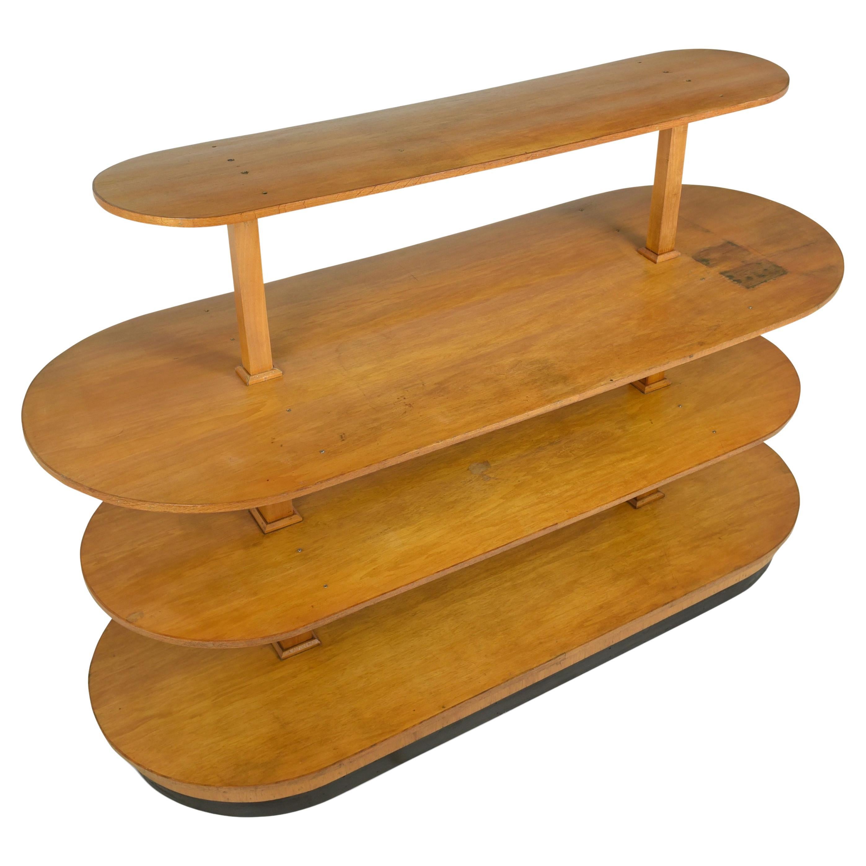 Bauhaus Store Shelf / Large Store Shelf in Oak, 1940 For Sale at 1stDibs