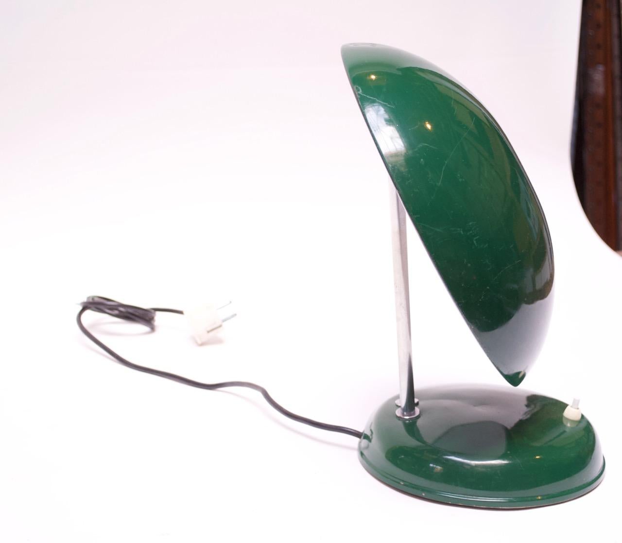 Bauhaus-Style 1940s Adjustable Table Lamp Attributed to Philips 3