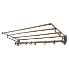 Bauhaus Style Aluminium Coat Rack With Shelf