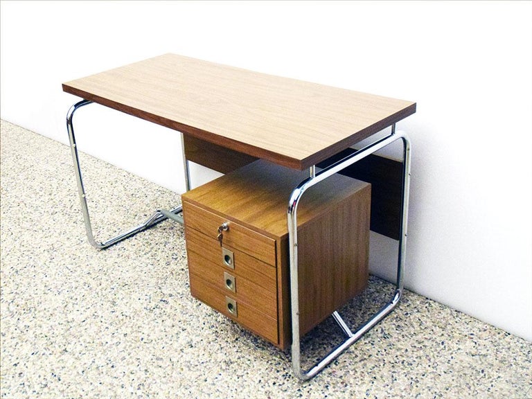 Bauhaus Style Desk, 1960's Italian Production For Sale at 1stDibs