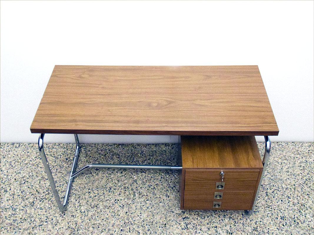 Steel Bauhaus Style Desk, 1960's Italian Production