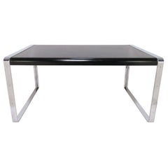 Bauhaus Style Desk in Lacquered Bentwood and Chrome, circa 1960s