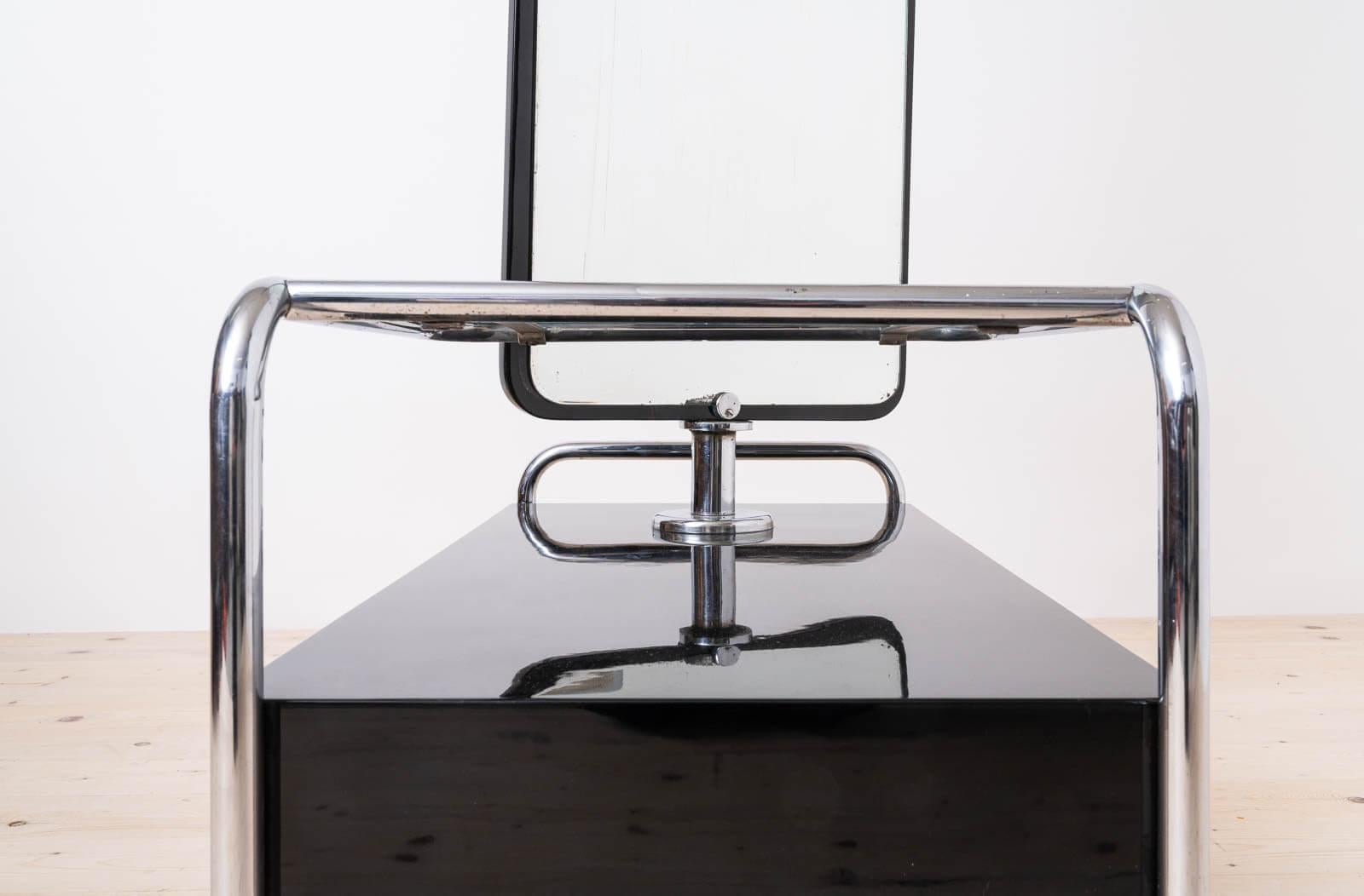 Wood Bauhaus Style Dressing Table, Czechoslovakia, 1940s For Sale
