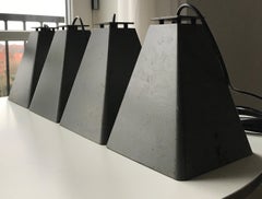 Bauhaus Style Early 19th Century Industrial Pendants Four Pieces Set