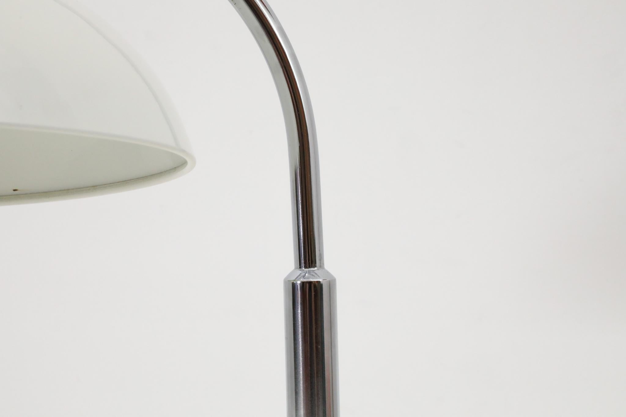 Bauhaus Style Hala Chrome and White Enameled Model  '144' Table Lamp For Sale 4