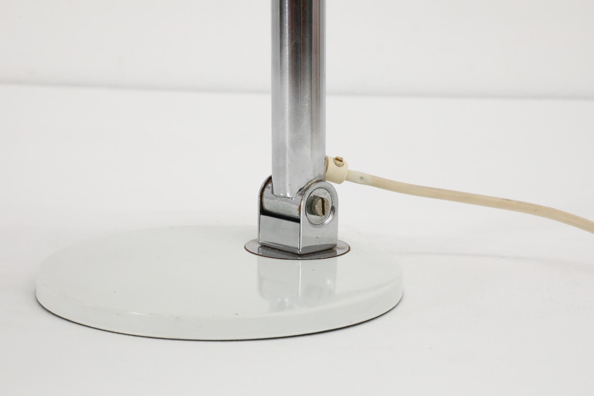 Bauhaus Style Hala Chrome and White Enameled Model  '144' Table Lamp For Sale 5