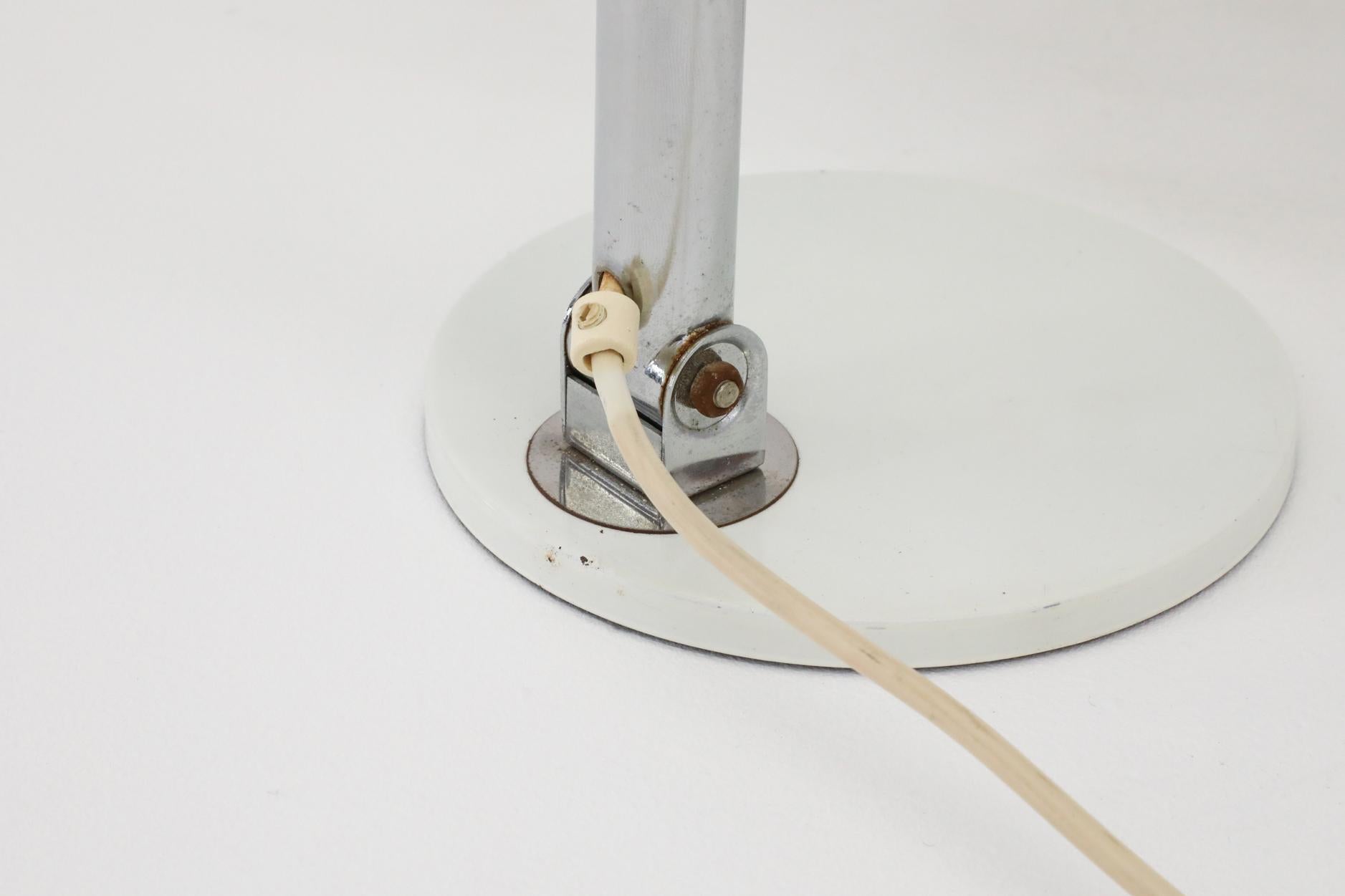 Bauhaus Style Hala Chrome and White Enameled Model  '144' Table Lamp For Sale 8