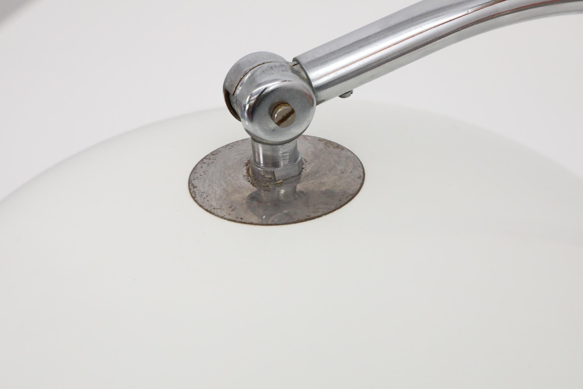 Bauhaus Style Hala Chrome and White Enameled Model  '144' Table Lamp For Sale 9