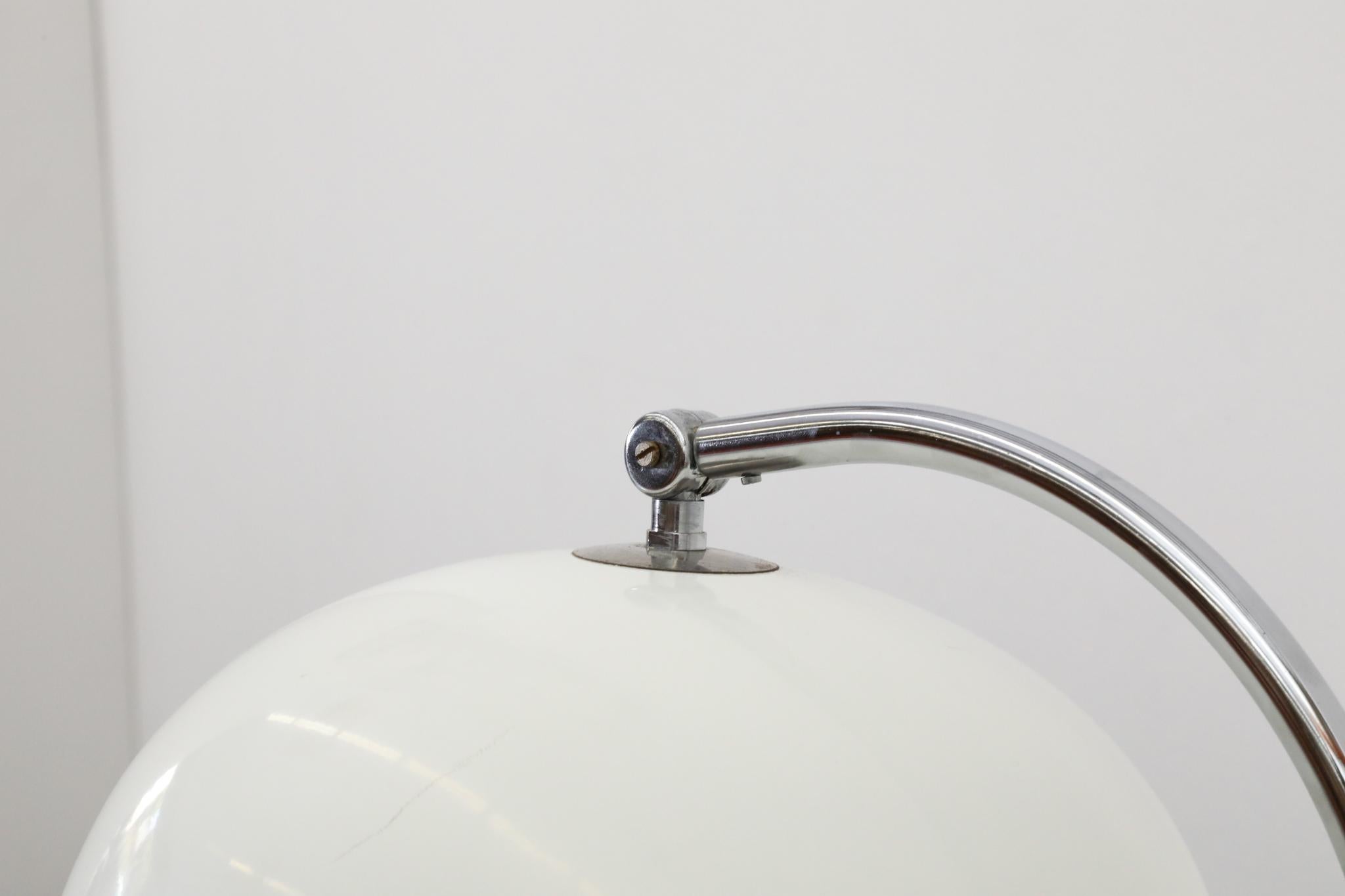 Bauhaus Style Hala Chrome and White Enameled Model  '144' Table Lamp For Sale 2