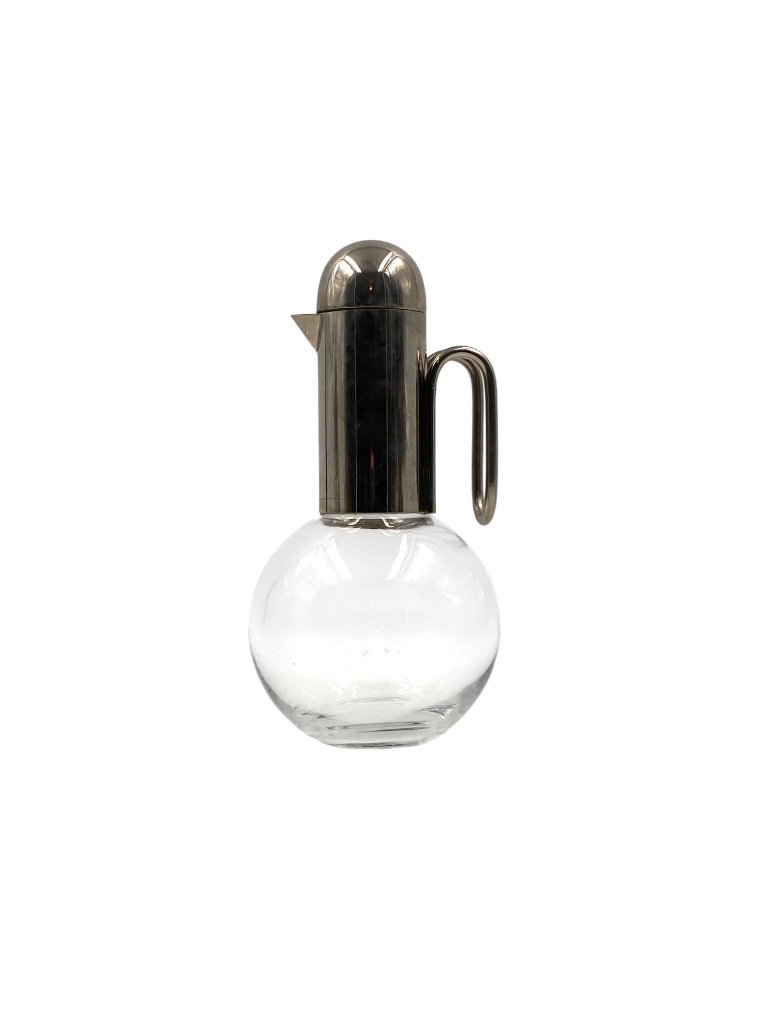 Metal Bauhaus style jug, Germany 1970s For Sale