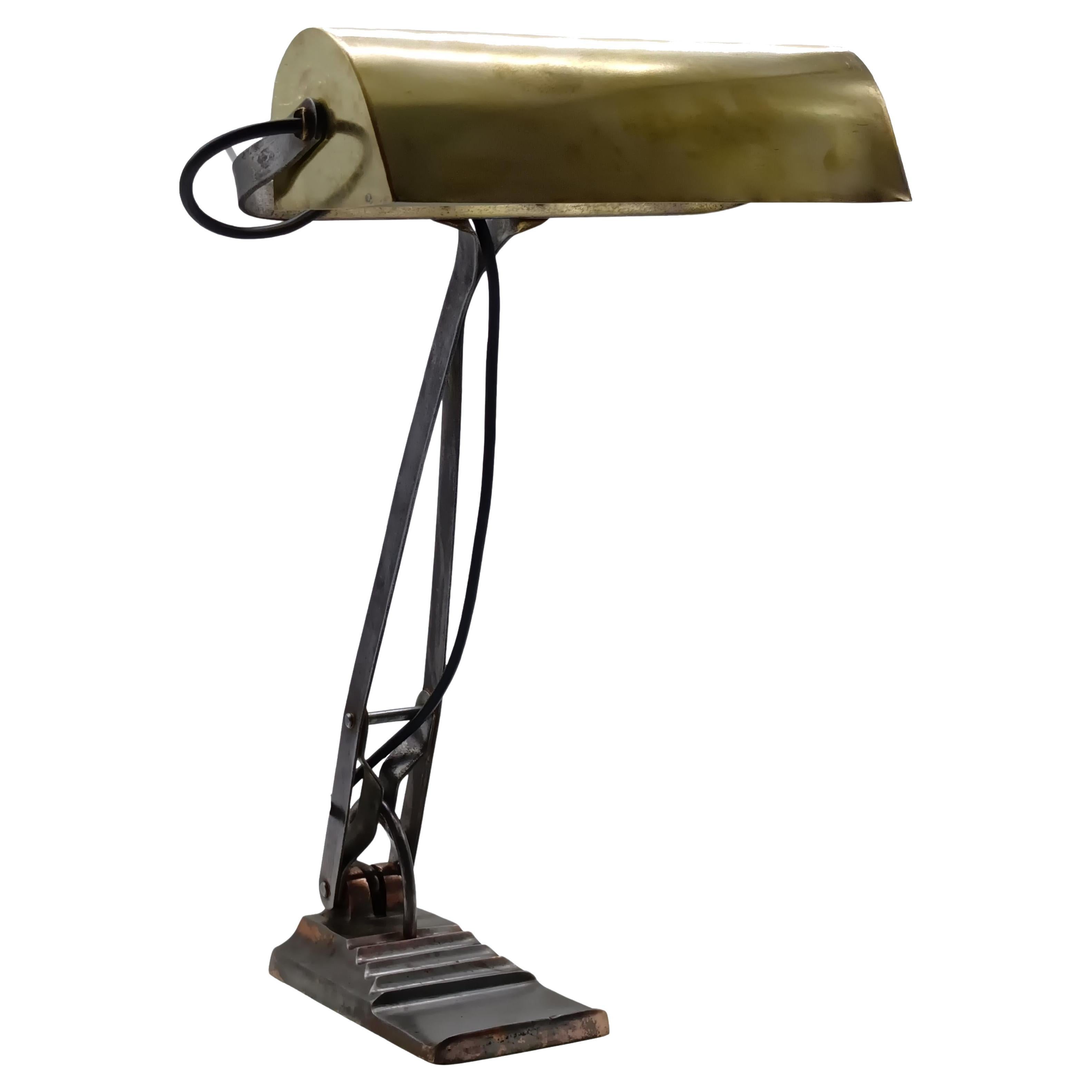 Bauhaus Style Desk Lamp, Italy 1940s