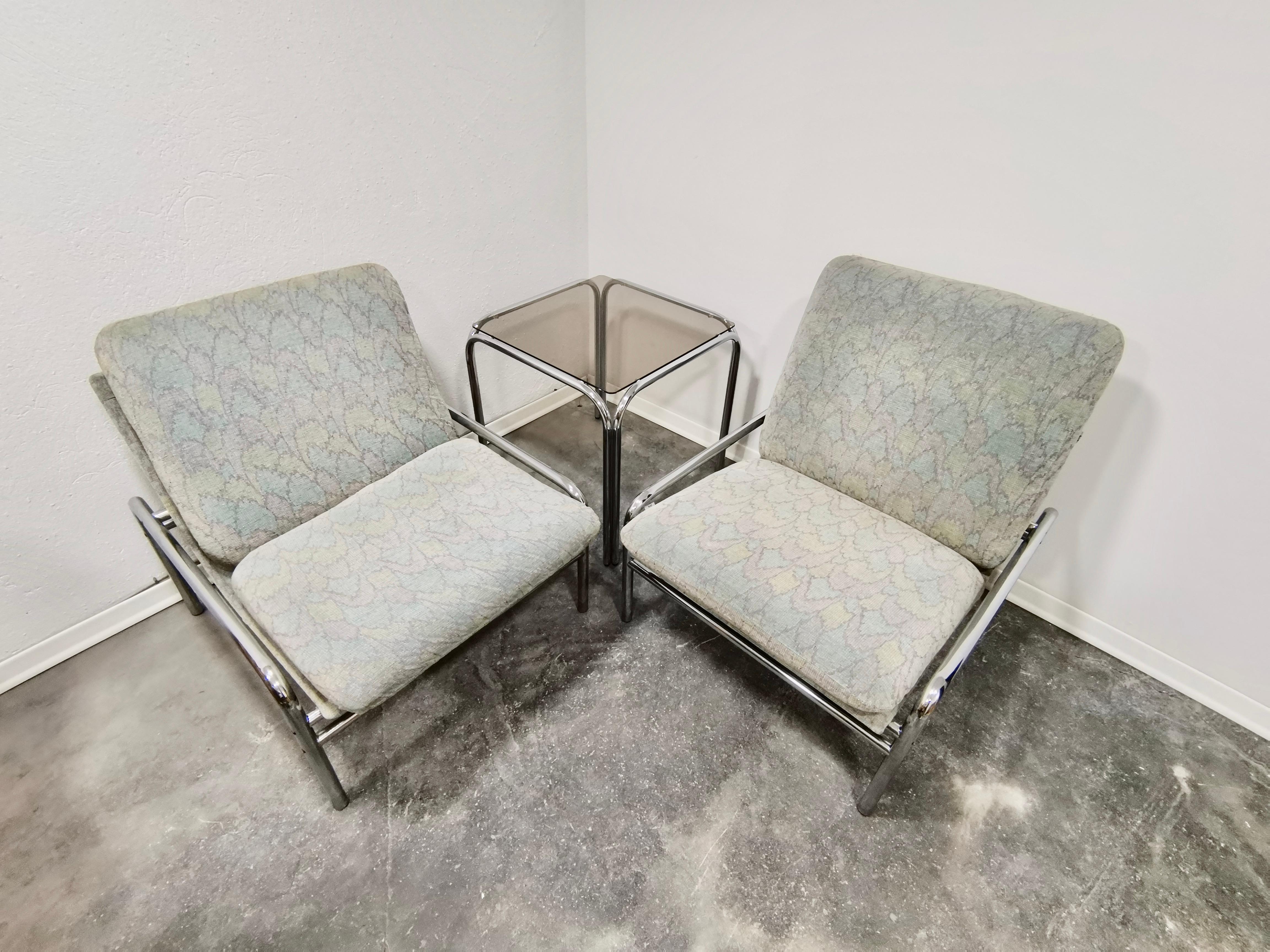 Steel Bauhaus Style Living Room Set, 1980s For Sale