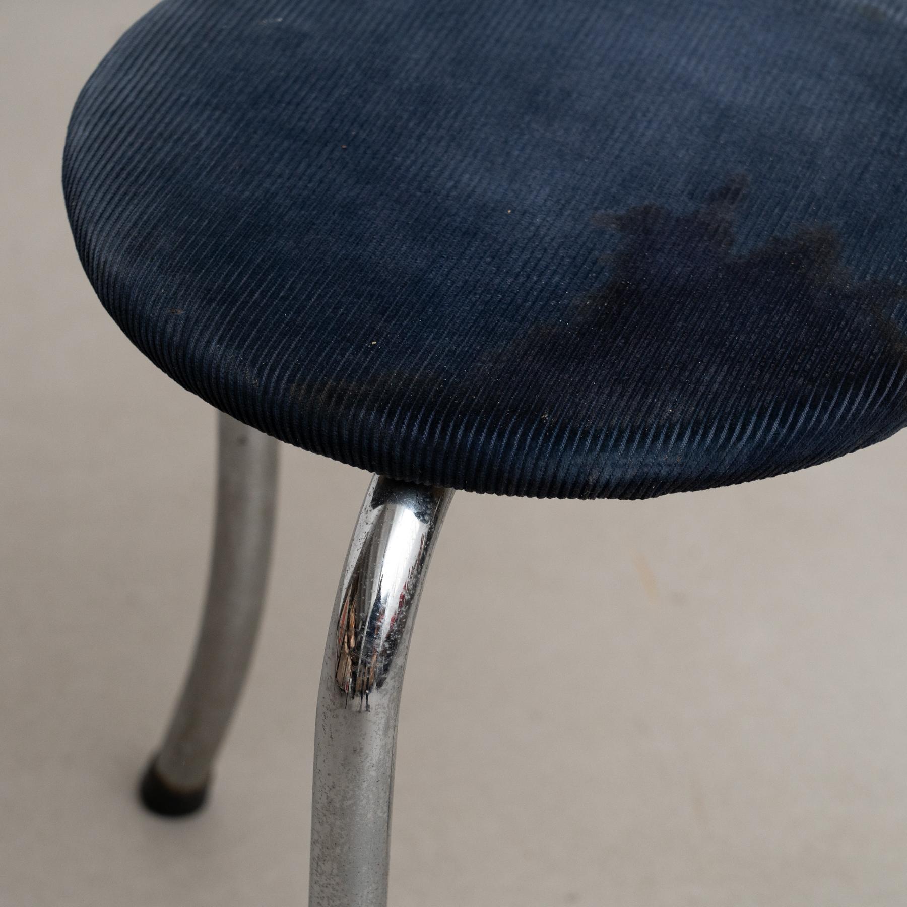 Mid-Century Modern Bauhaus-Style Low Stool - Germany, 1940s For Sale