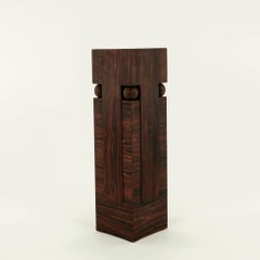 Piédestal en ébène de Macassar de style Bauhaus
