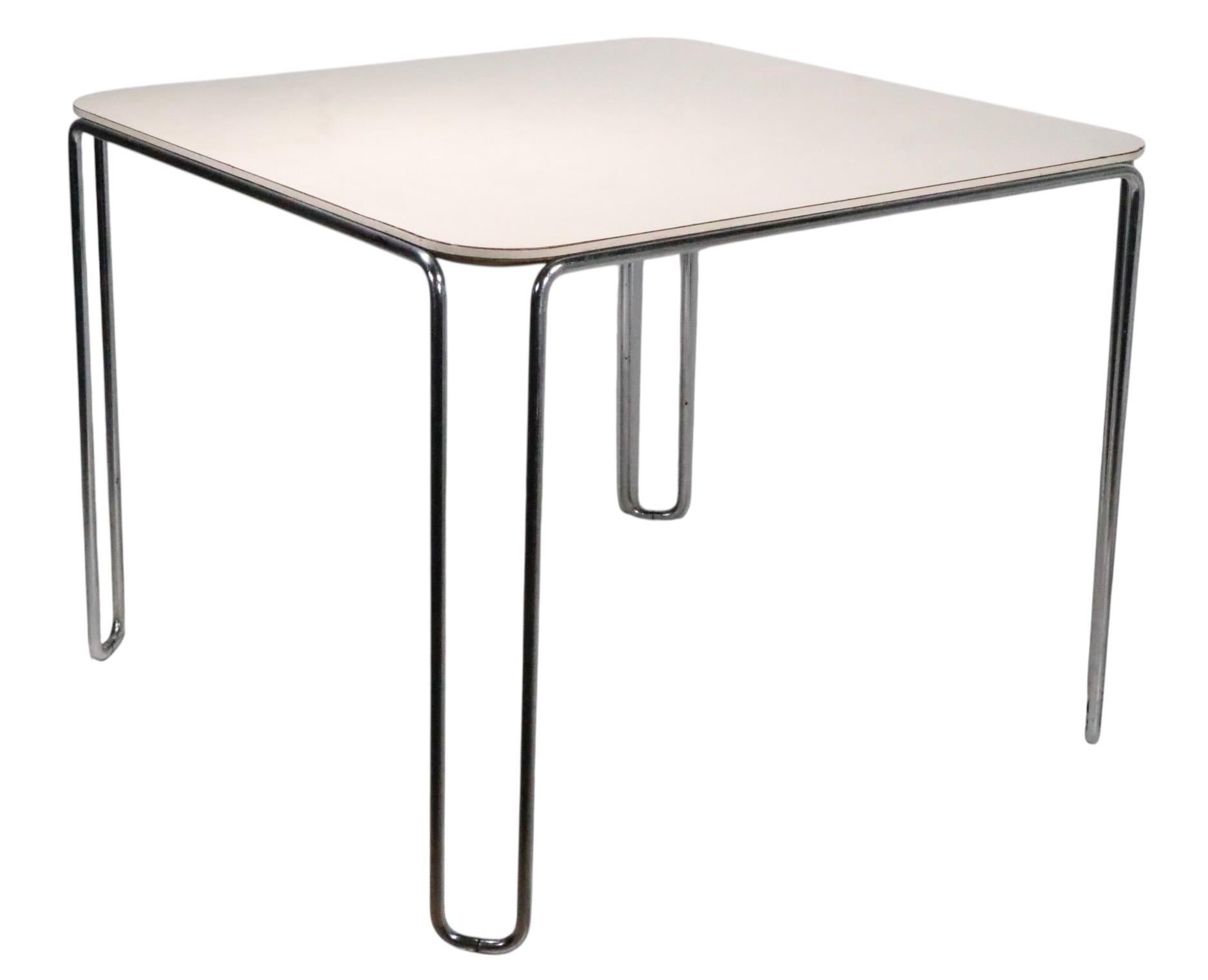 Bauhaus Style Marcel Breuer Designed Cafe Table Model B 10 For Sale 5