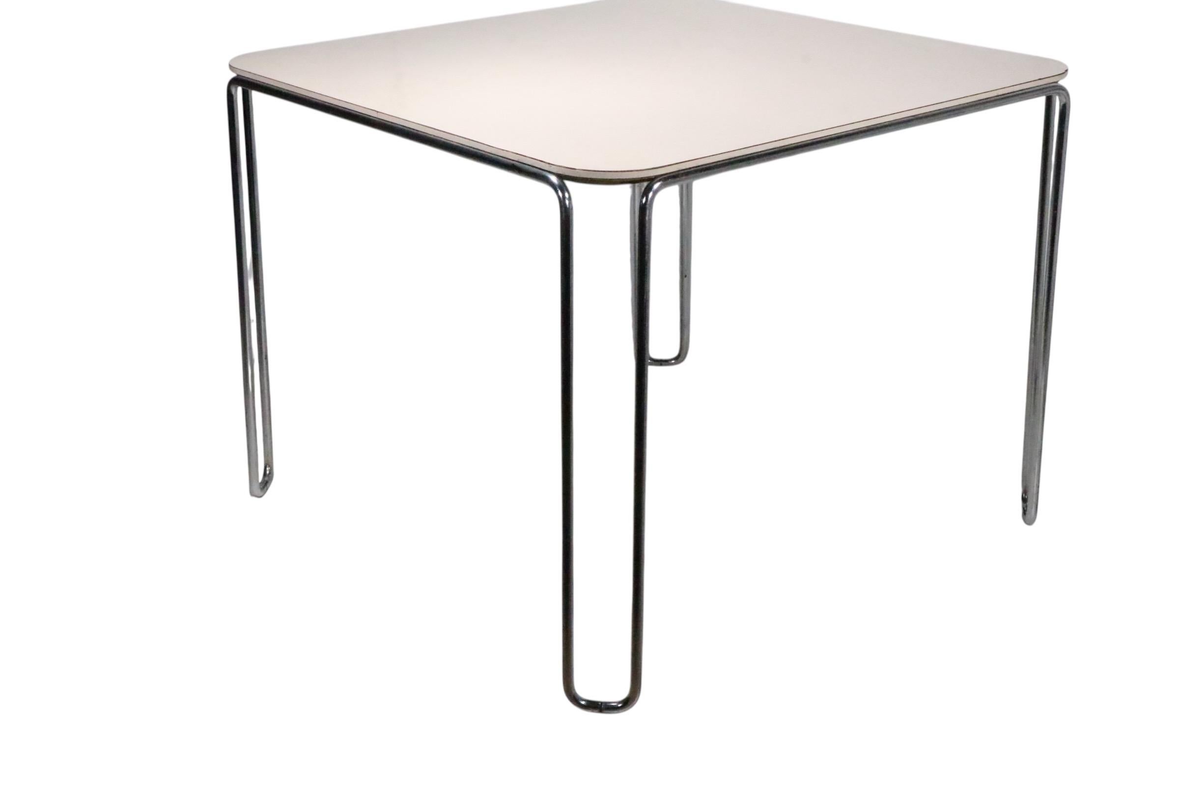 Bauhaus Style Marcel Breuer Designed Cafe Table Model B 10 For Sale 6