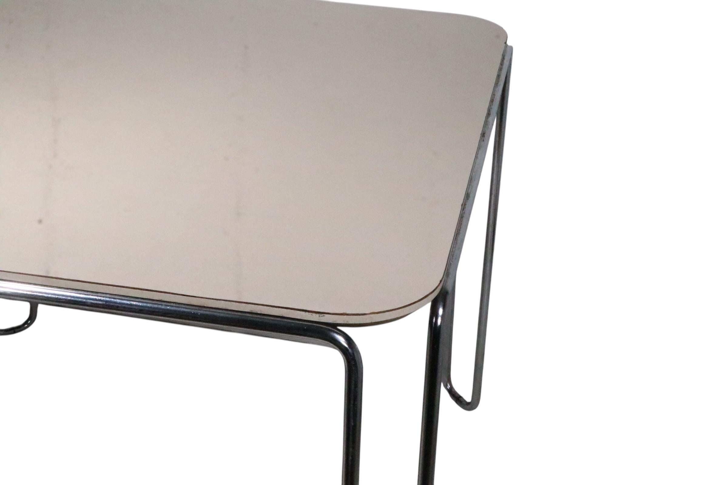 Bauhaus Style Marcel Breuer Designed Cafe Table Model B 10 For Sale 7