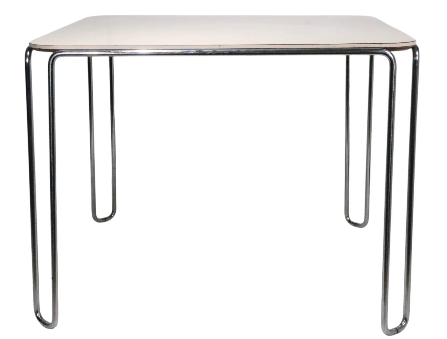 Bauhaus Style Marcel Breuer Designed Cafe Table Model B 10 For Sale 8