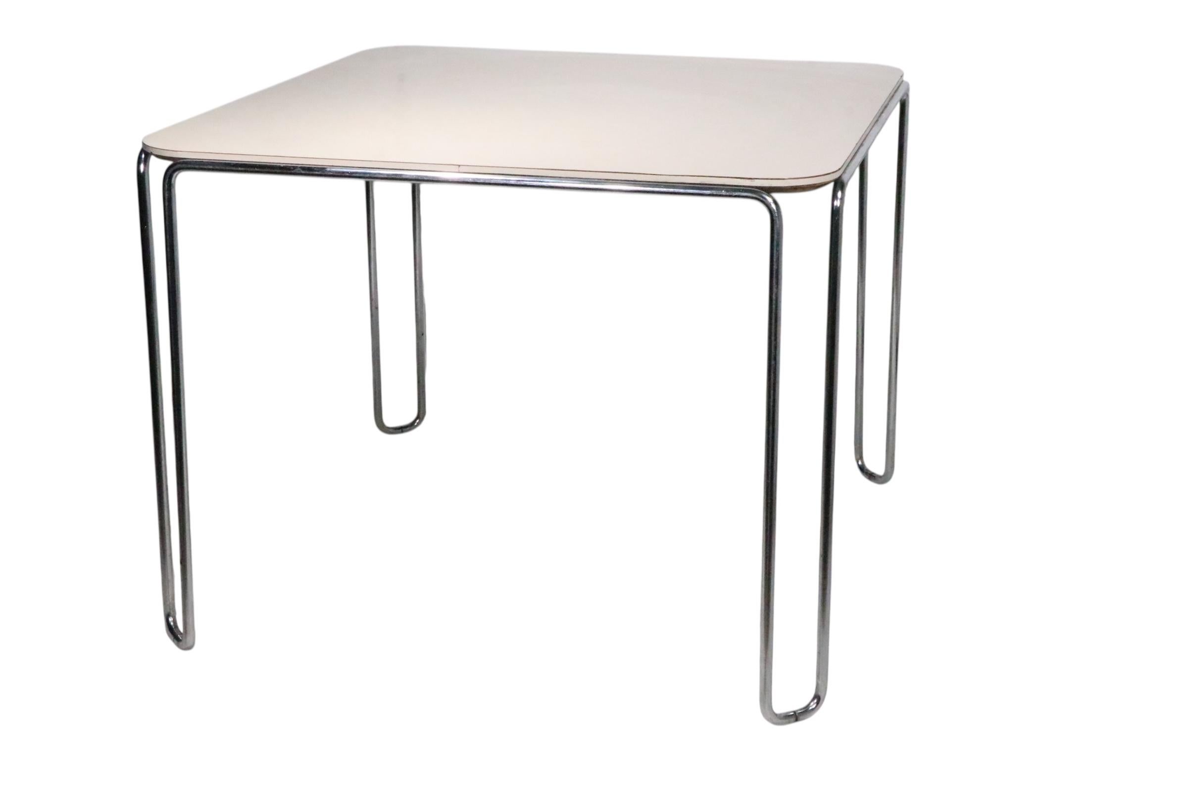 Bauhaus Style Marcel Breuer Designed Cafe Table Model B 10 For Sale 9