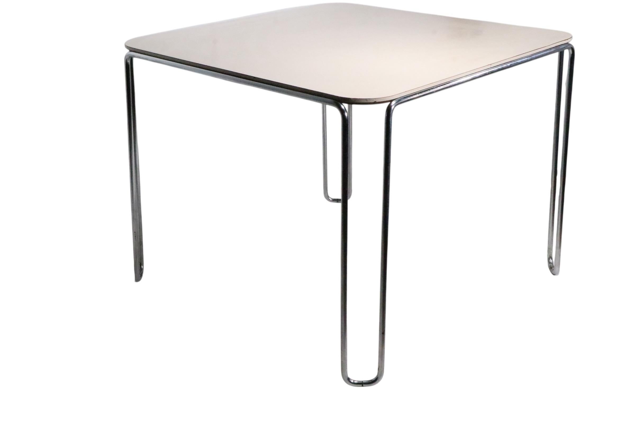 American Bauhaus Style Marcel Breuer Designed Cafe Table Model B 10 For Sale