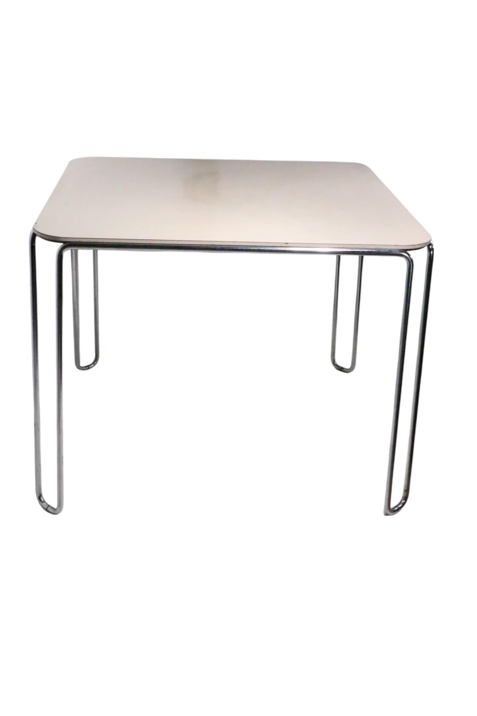 20th Century Bauhaus Style Marcel Breuer Designed Cafe Table Model B 10 For Sale