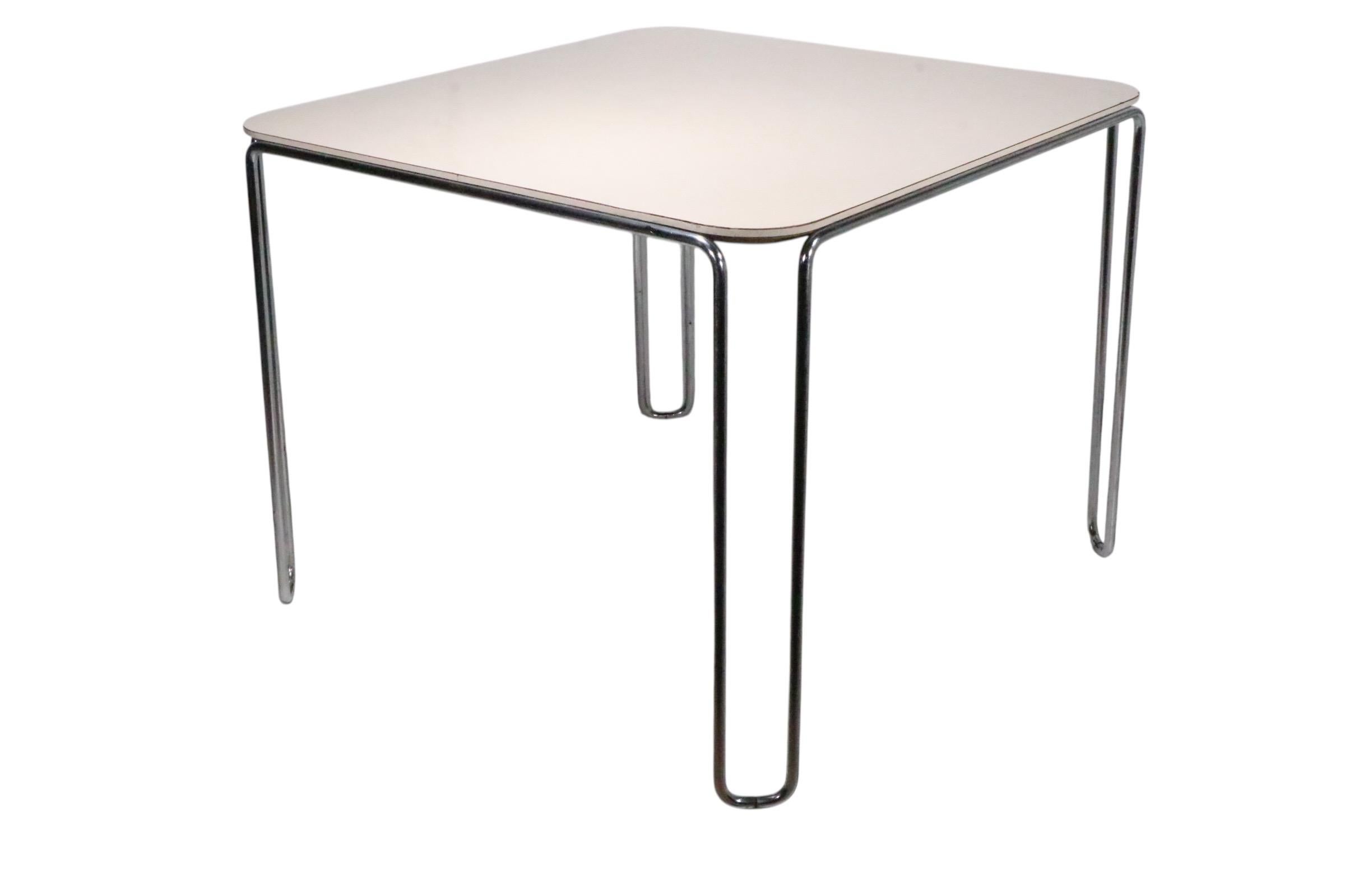 Bauhaus Style Marcel Breuer Designed Cafe Table Model B 10 For Sale 1