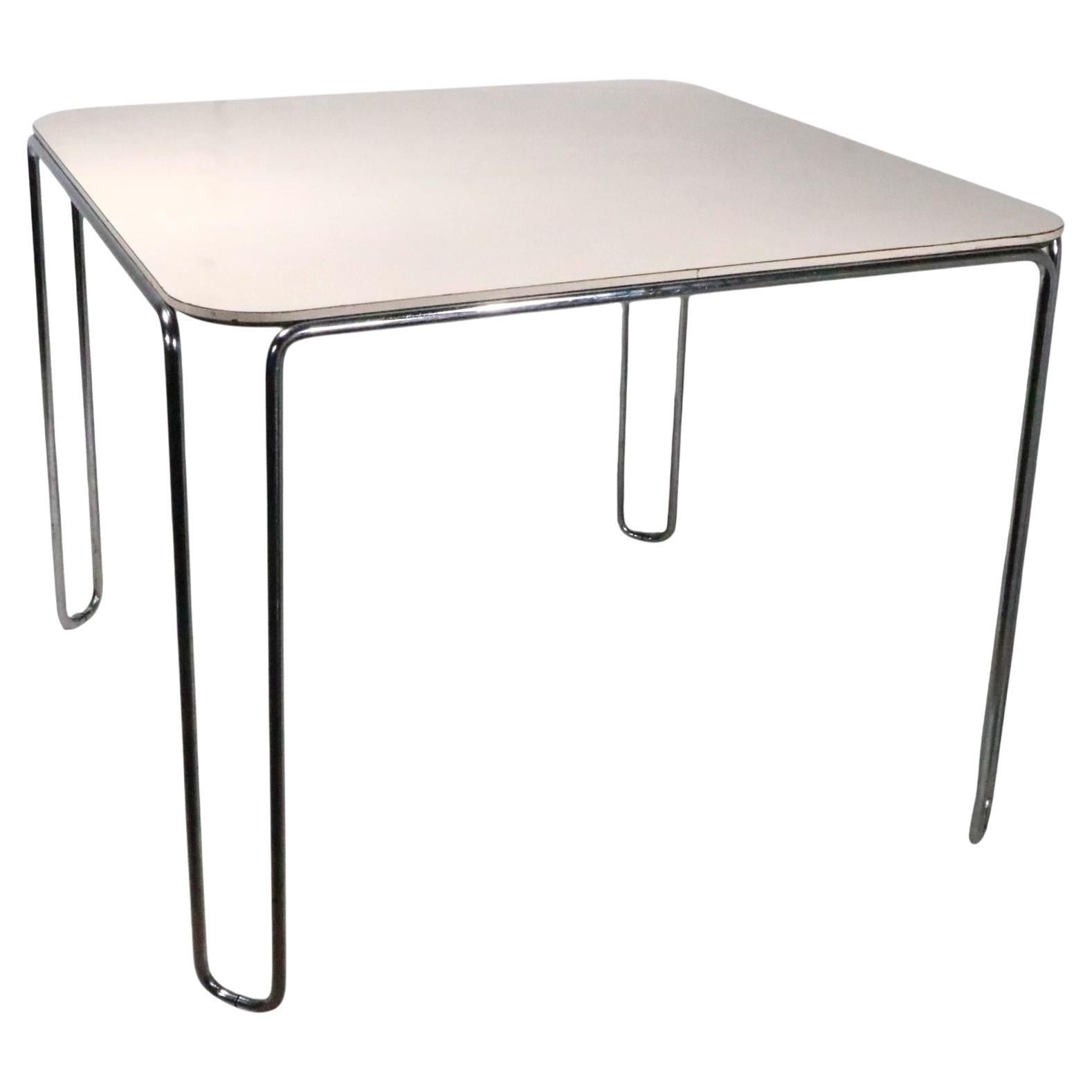 Bauhaus Style Marcel Breuer Designed Cafe Table Model B 10 For Sale