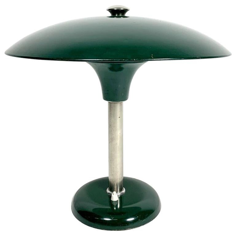 Bauhaus Style Oil Green Table Lamp, 1950s