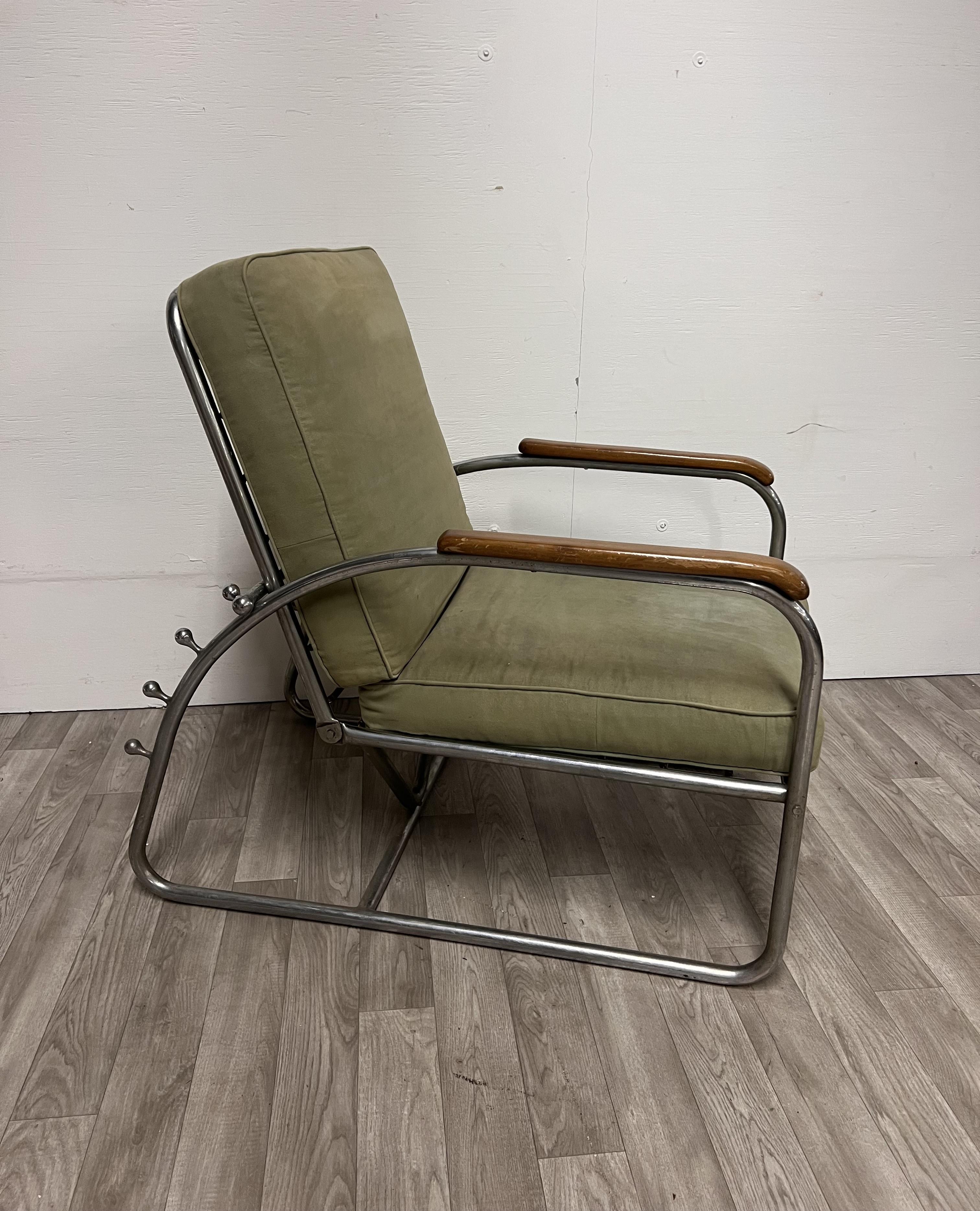 Silla reclinable estilo Bauhaus mediados del siglo XX en venta