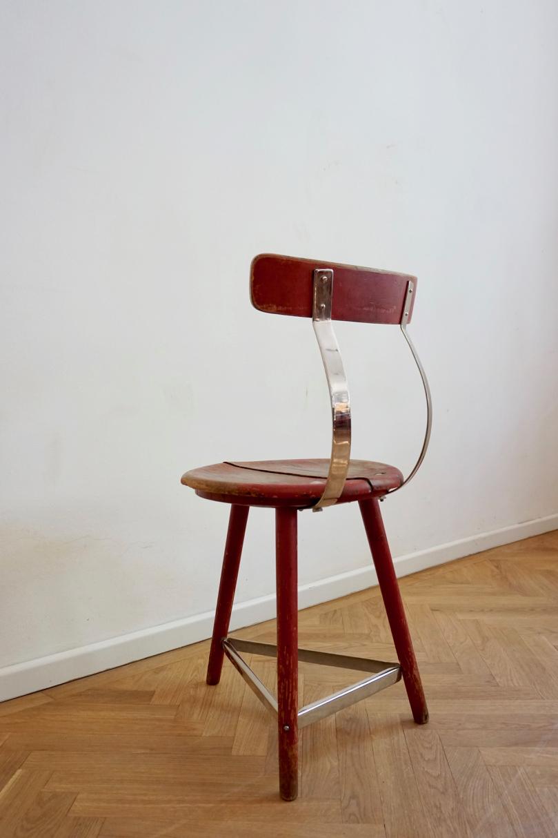 Bauhaus Style Red-Chrome Side Chair by Lajos Kozma for Heisler, 1930s 2