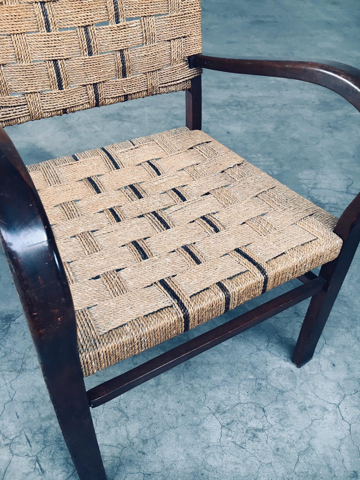 Bauhaus Style Rope Arm Chair by Axel Larsson, 1930's For Sale 4