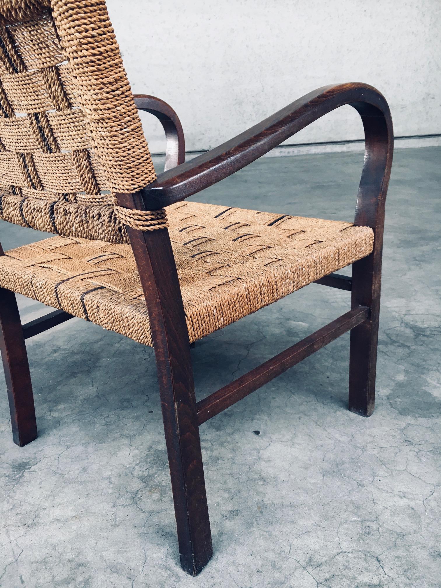 Bauhaus Style Rope Arm Chair by Axel Larsson, 1930's For Sale 6