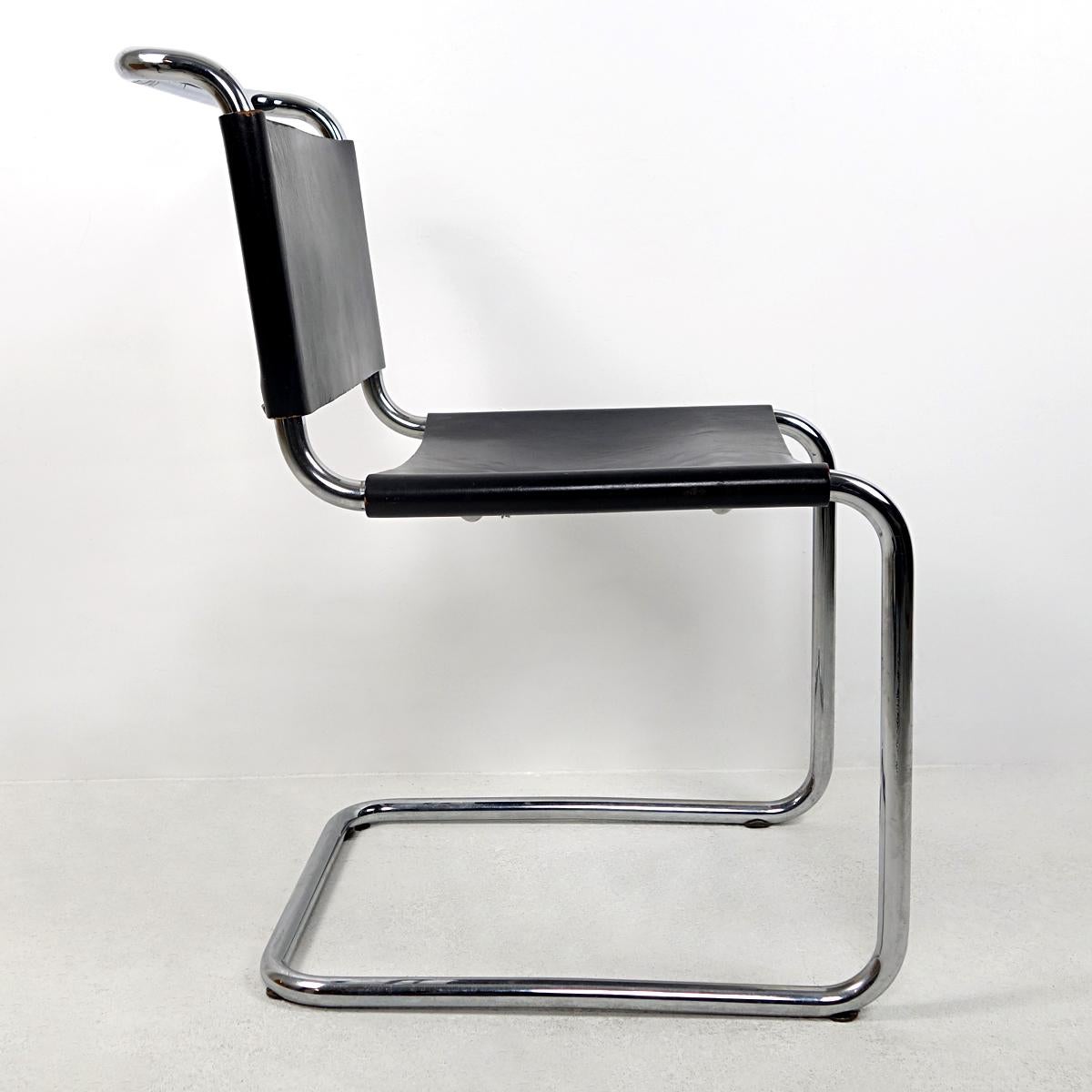 Bauhaus Style Set of 4 Spoleto Chairs by Ufficio Tecnico for Knoll International For Sale 1