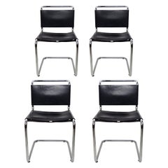 Bauhaus Style Set of 4 Spoleto Chairs by Ufficio Tecnico for Knoll International
