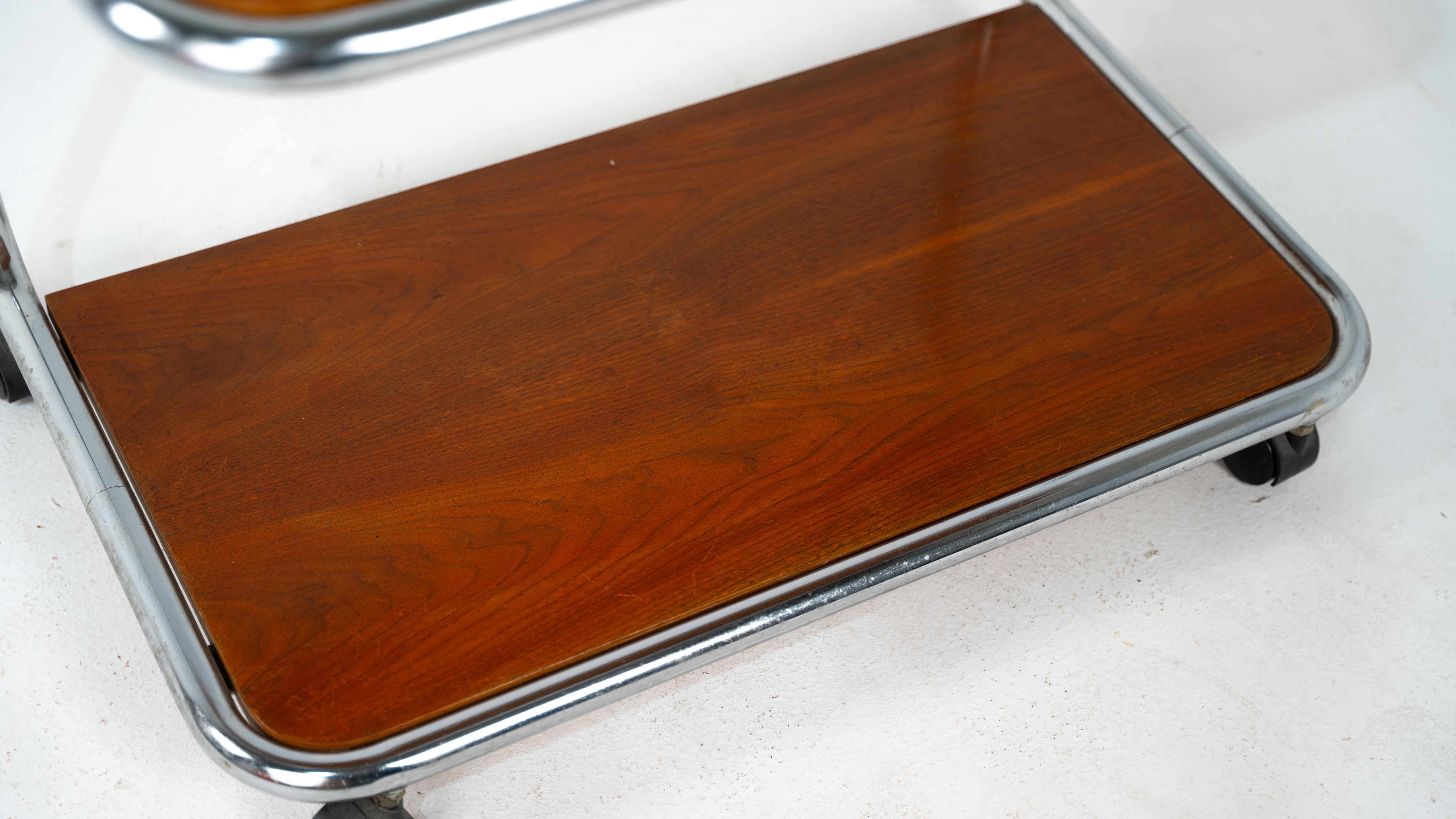 Slovenian Bauhaus style side table 70s made in Yugoslavia For Sale