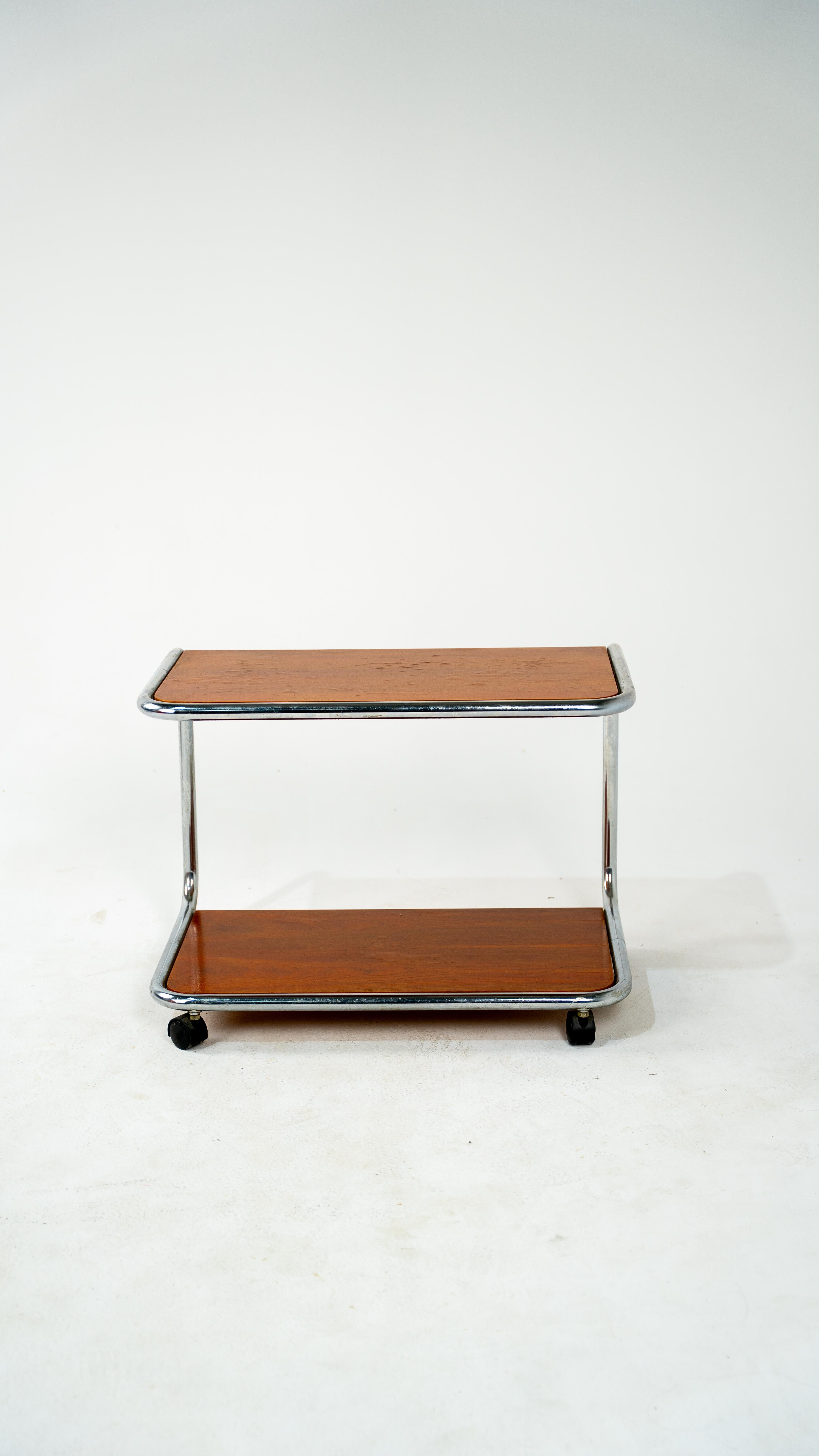 Bauhaus style side table 70s made in Yugoslavia In Fair Condition For Sale In Београд, RS