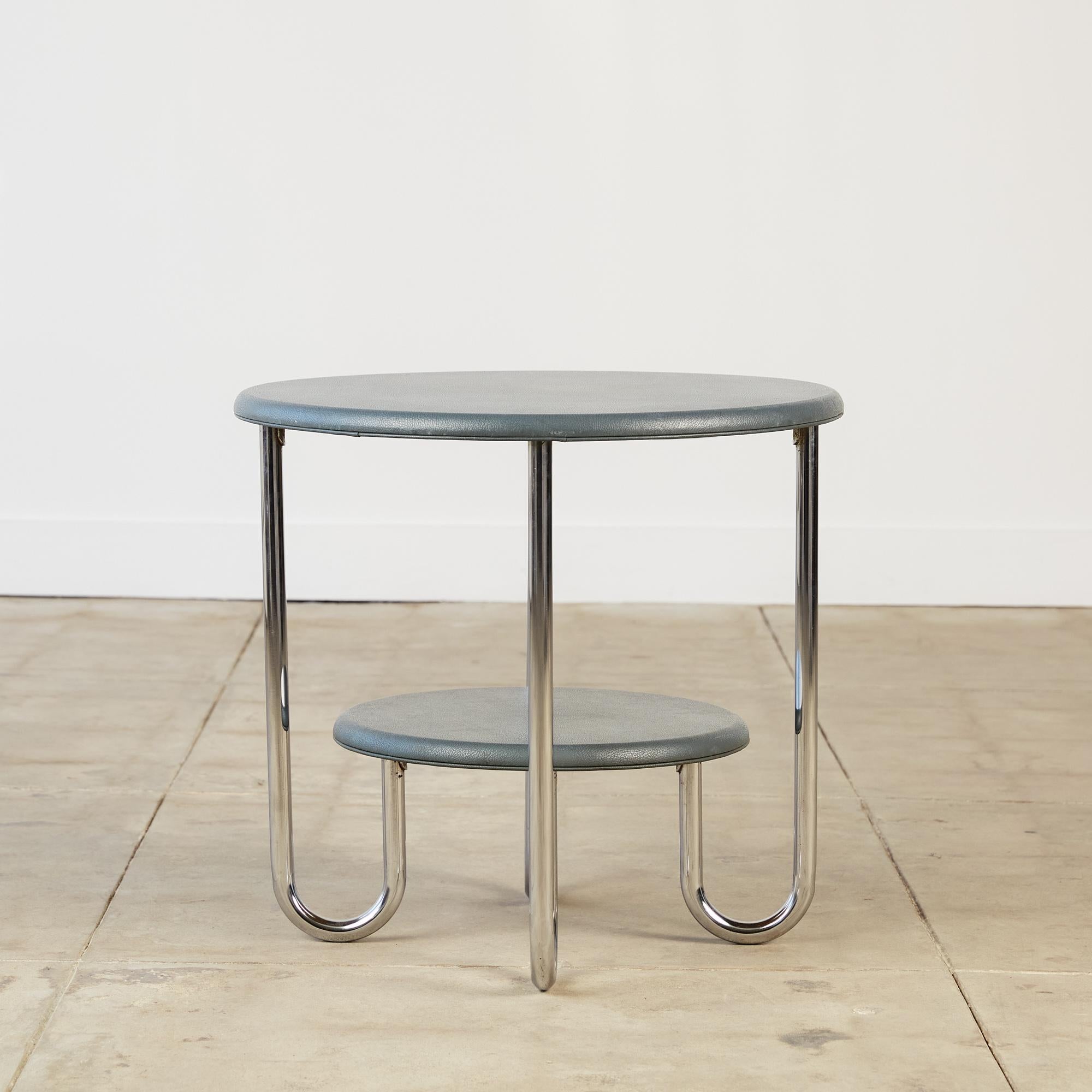 Chrome Bauhaus Style Side Table