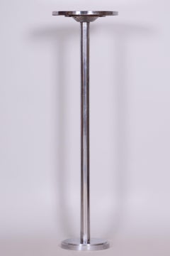 Bauhaus Style Small Table, Chrome-Plated Steel, Czechia, 1930s