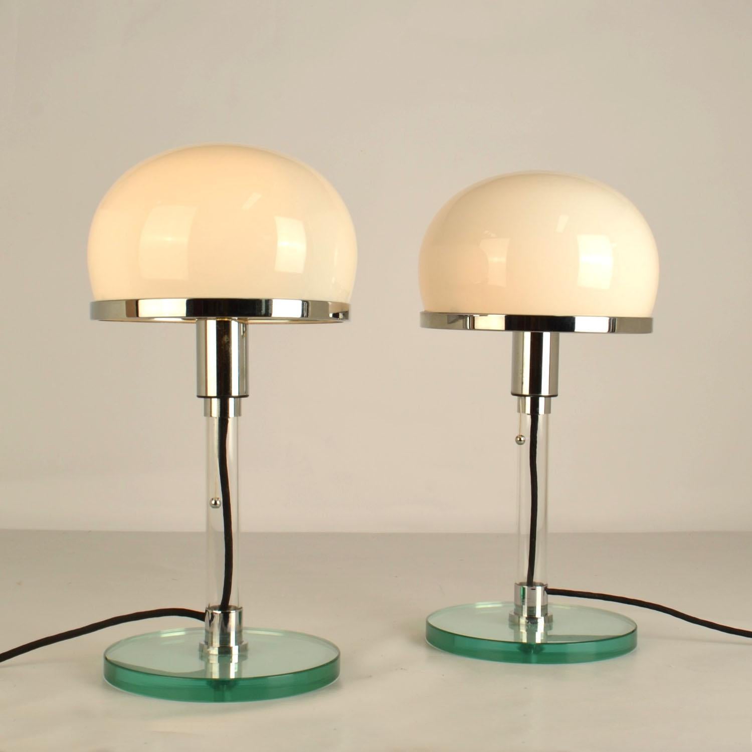 Bauhaus style Table Lamp designed by Wilhelm Wagenfeld In Excellent Condition For Sale In London, GB