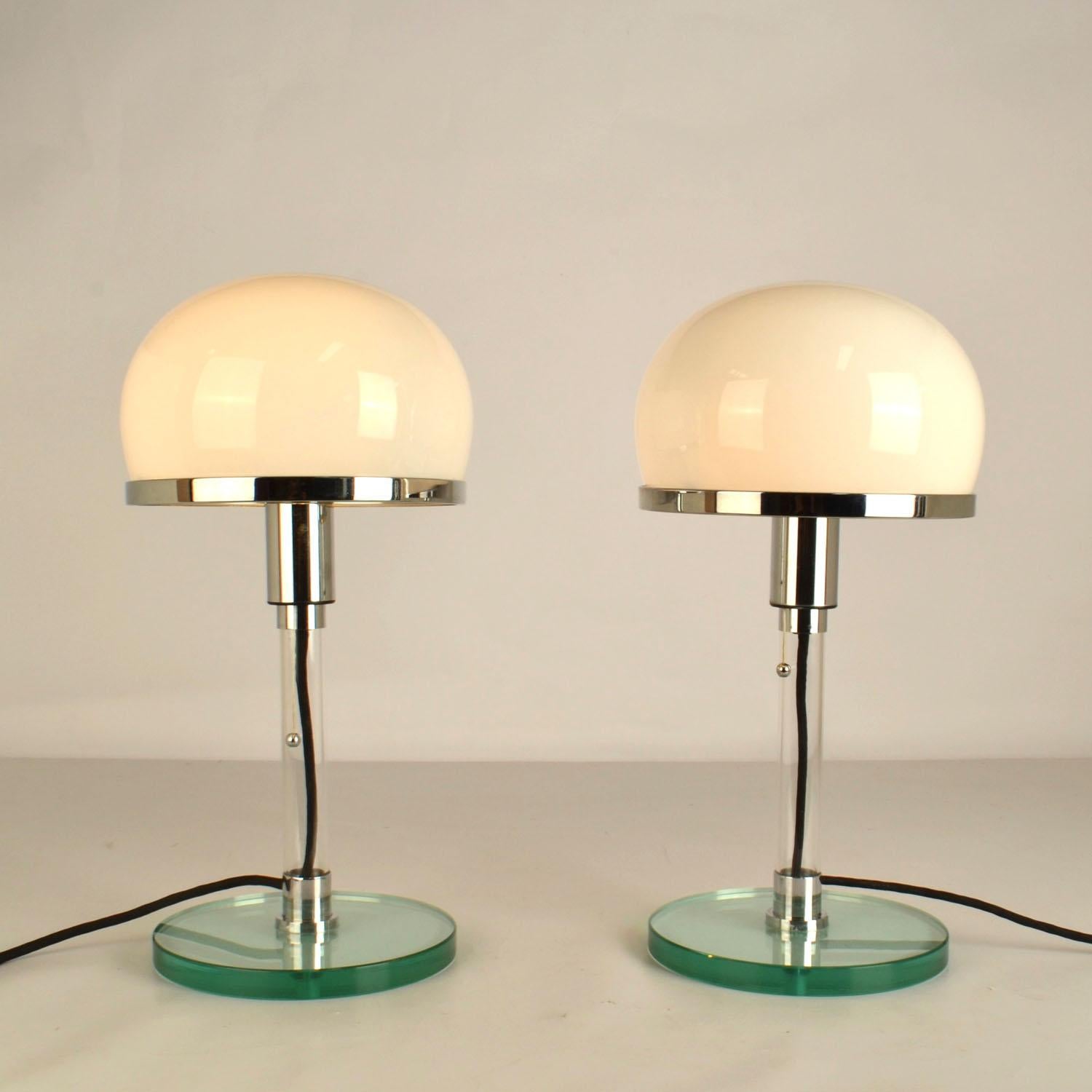 Late 20th Century Bauhaus style Table Lamp designed by Wilhelm Wagenfeld For Sale