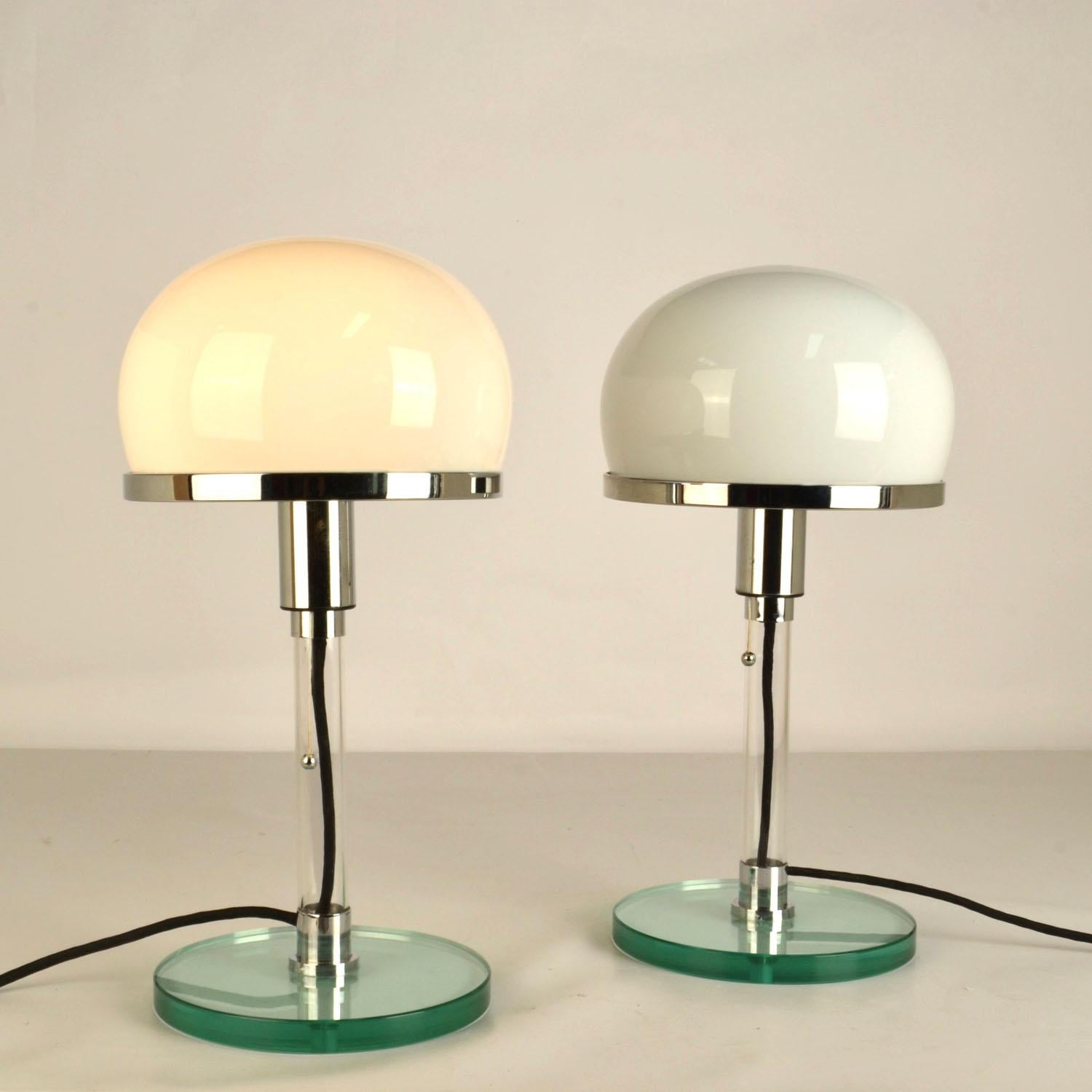 Bauhaus style Table Lamp designed by Wilhelm Wagenfeld For Sale 1