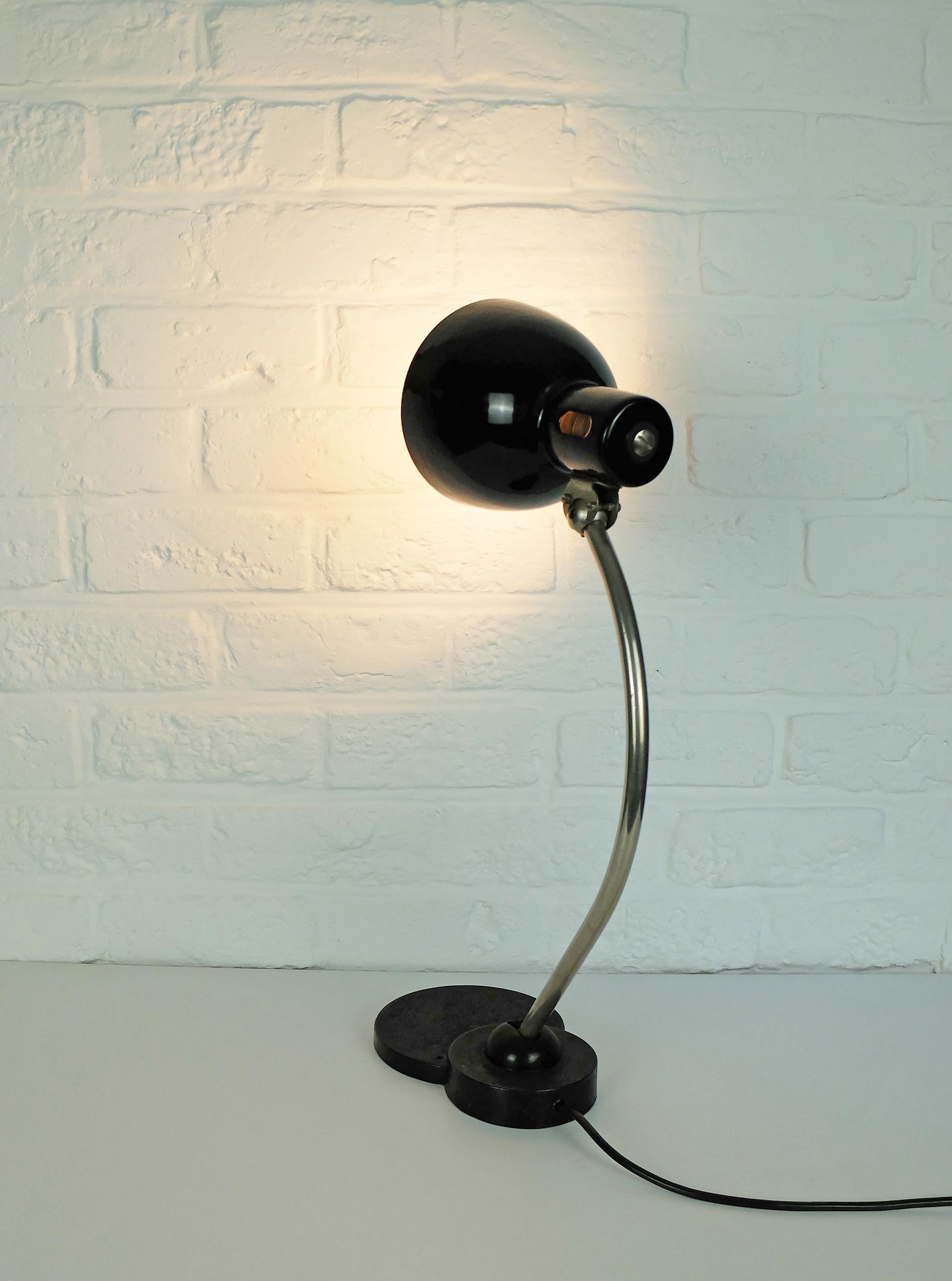Painted Bauhaus style Zirax table lamp by Schneider & Co, Germany, circa 1930s For Sale