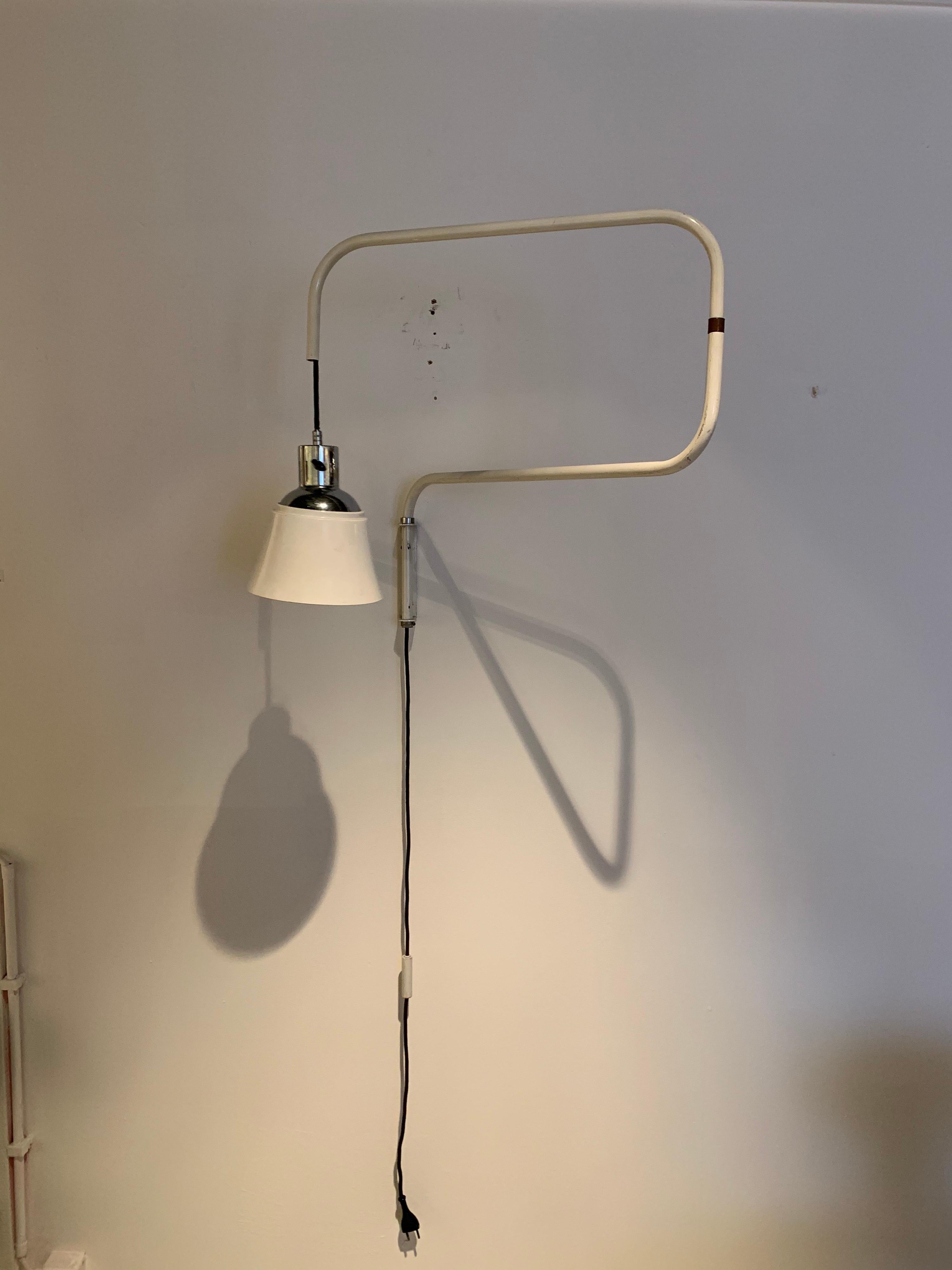 Italian Bauhaus Swing Arm Lamp by Heinrich Bormann, 1950s