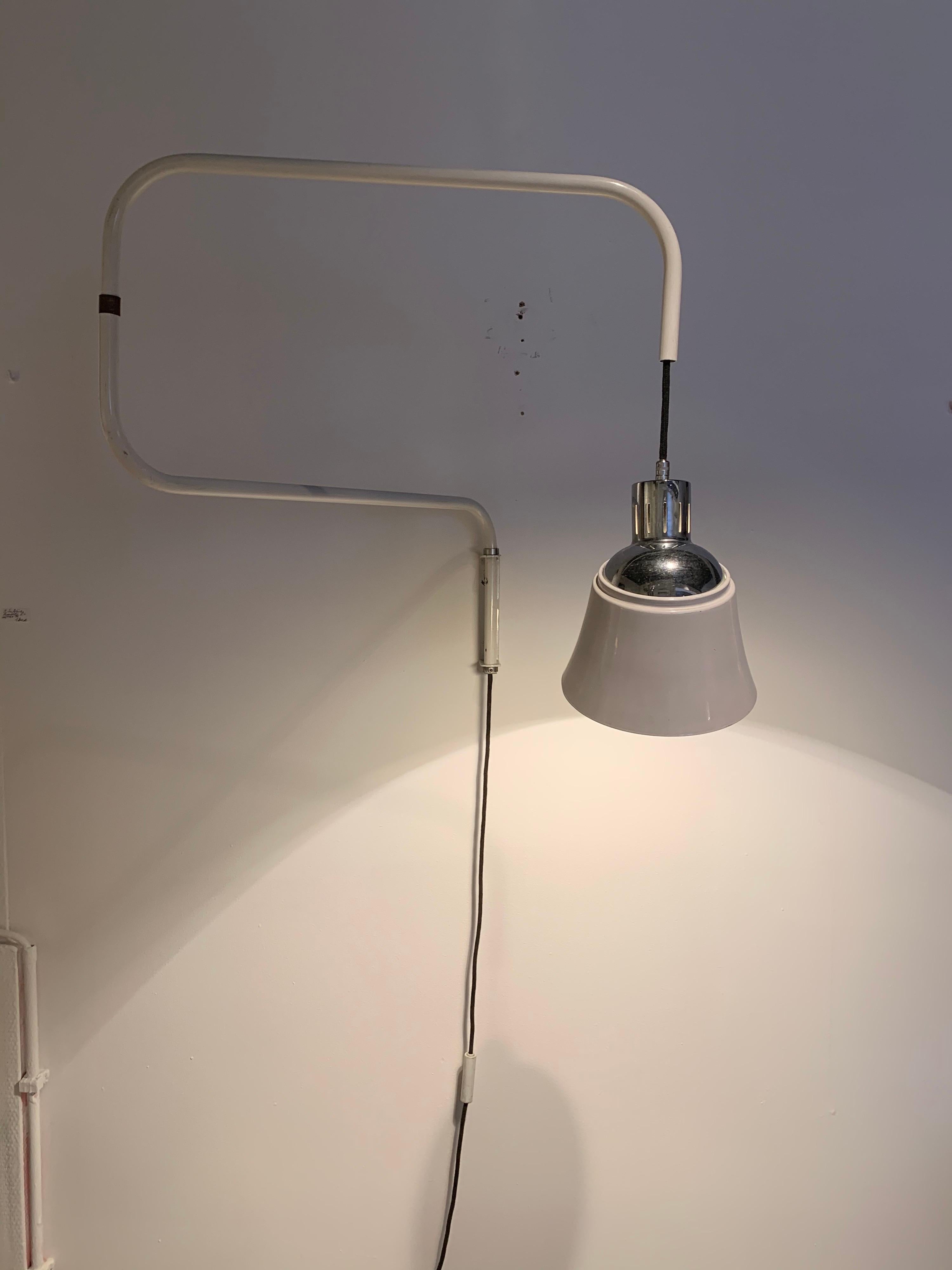 Bauhaus Swing Arm Lamp by Heinrich Bormann, 1950s 1