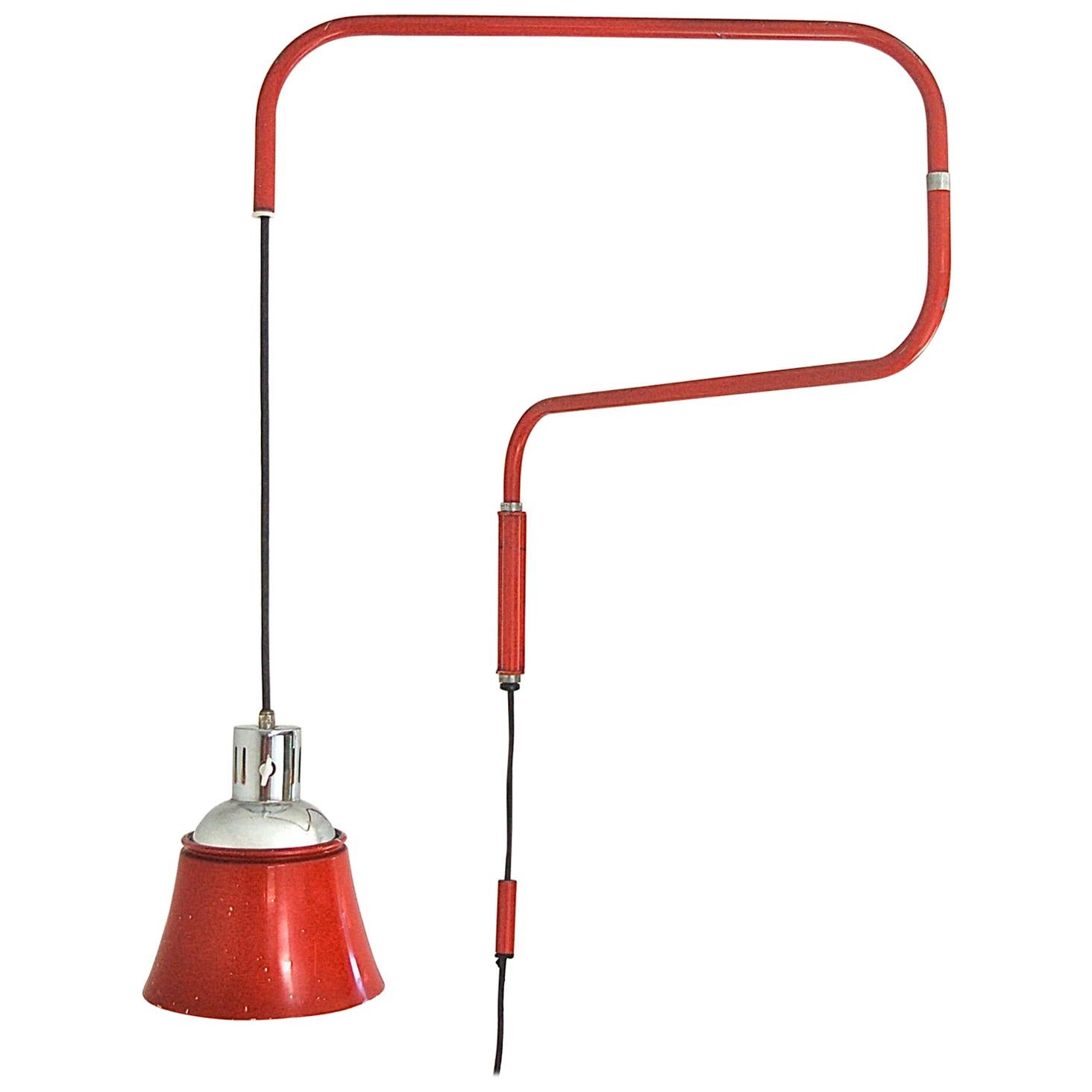 Bauhaus Swing Arm Wall Light by Heinrich Bormann For Sale