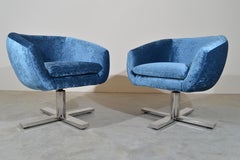 Overman Style Swiveling Pod Chairs by Edward Axel Roffman, New York, Circa 1960