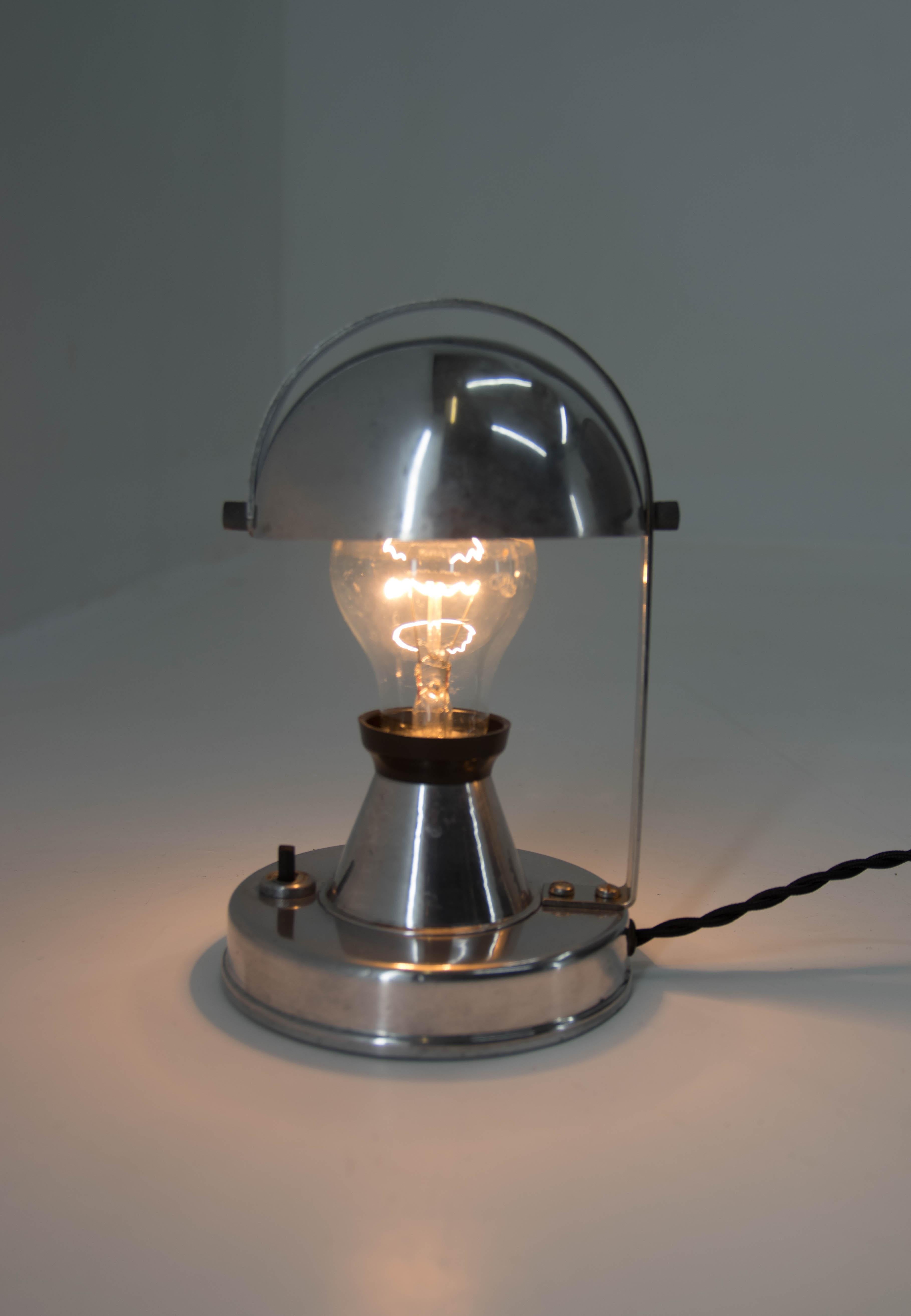 Czech Bauhaus Table Lamp by Franta Anyz, 1930, Restored