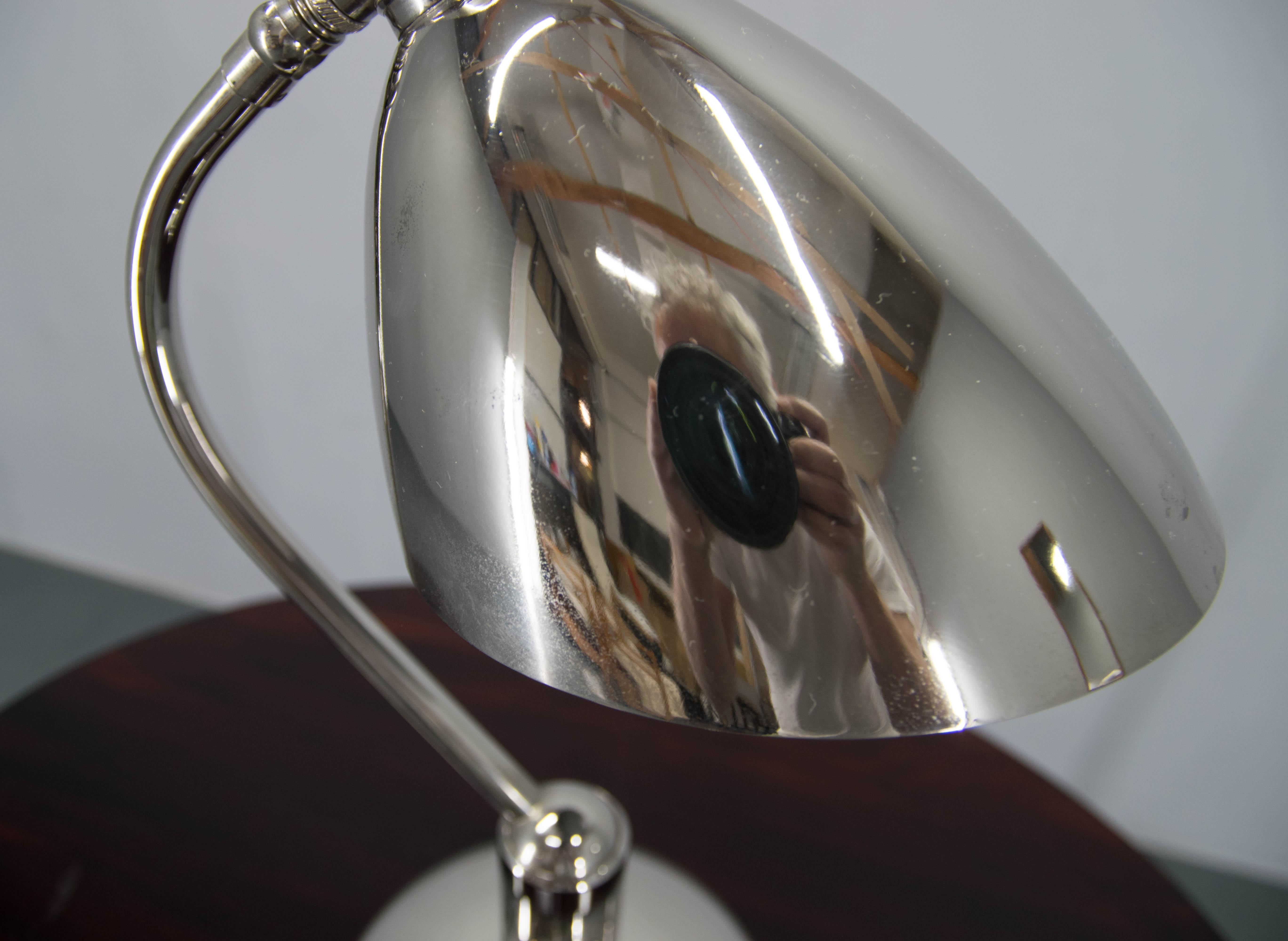 Nickel Bauhaus Table Lamp by Franta Anyz For Sale