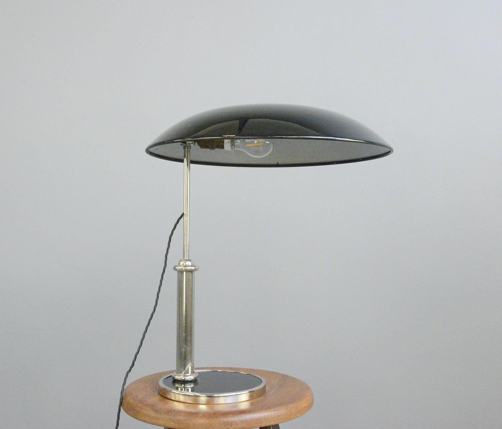 Steel Bauhaus Table Lamp By Hala Circa 1930s