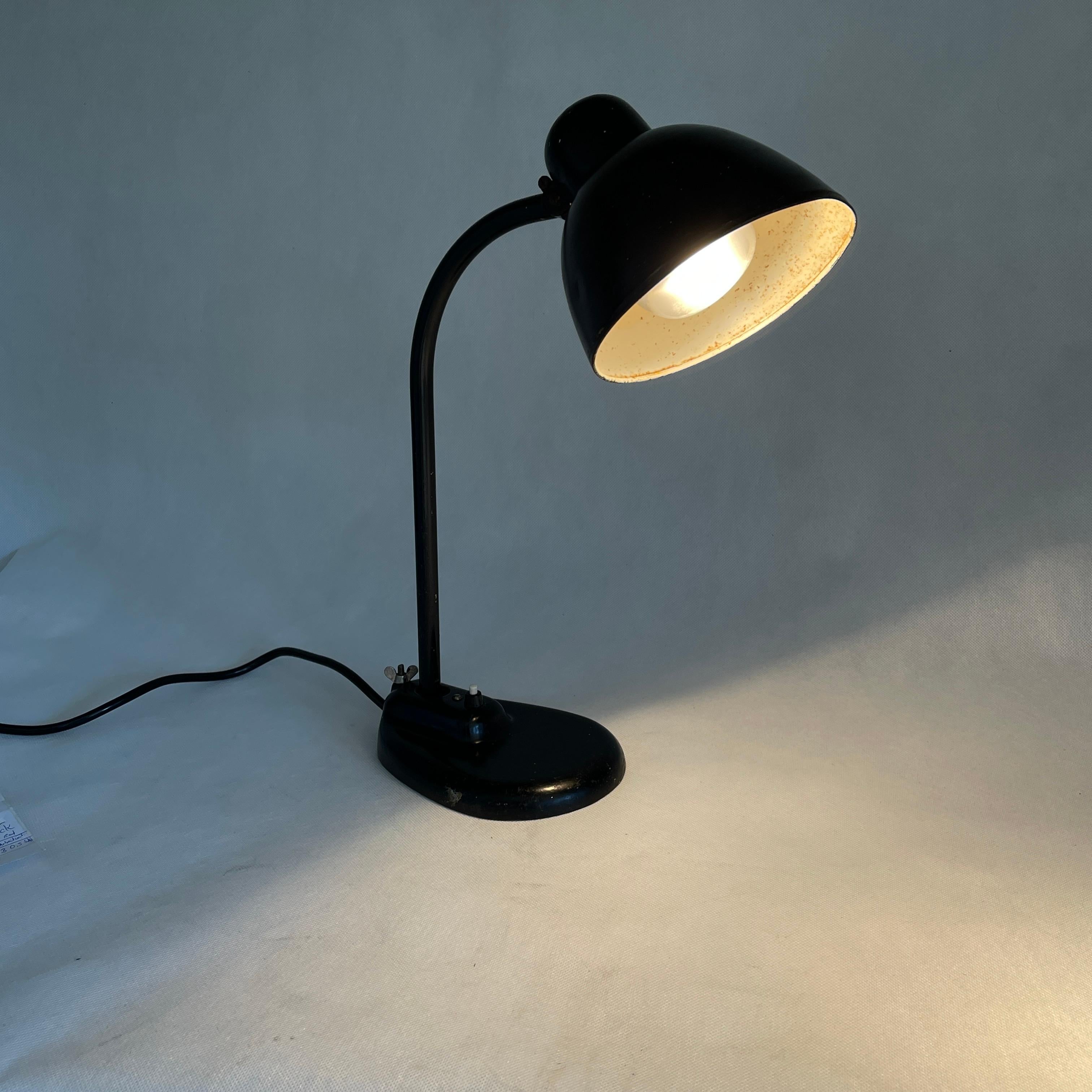 Mid-20th Century Bauhaus table lamp by Heinrich Neudeck model HNB 2175 Badenia, 1930s For Sale